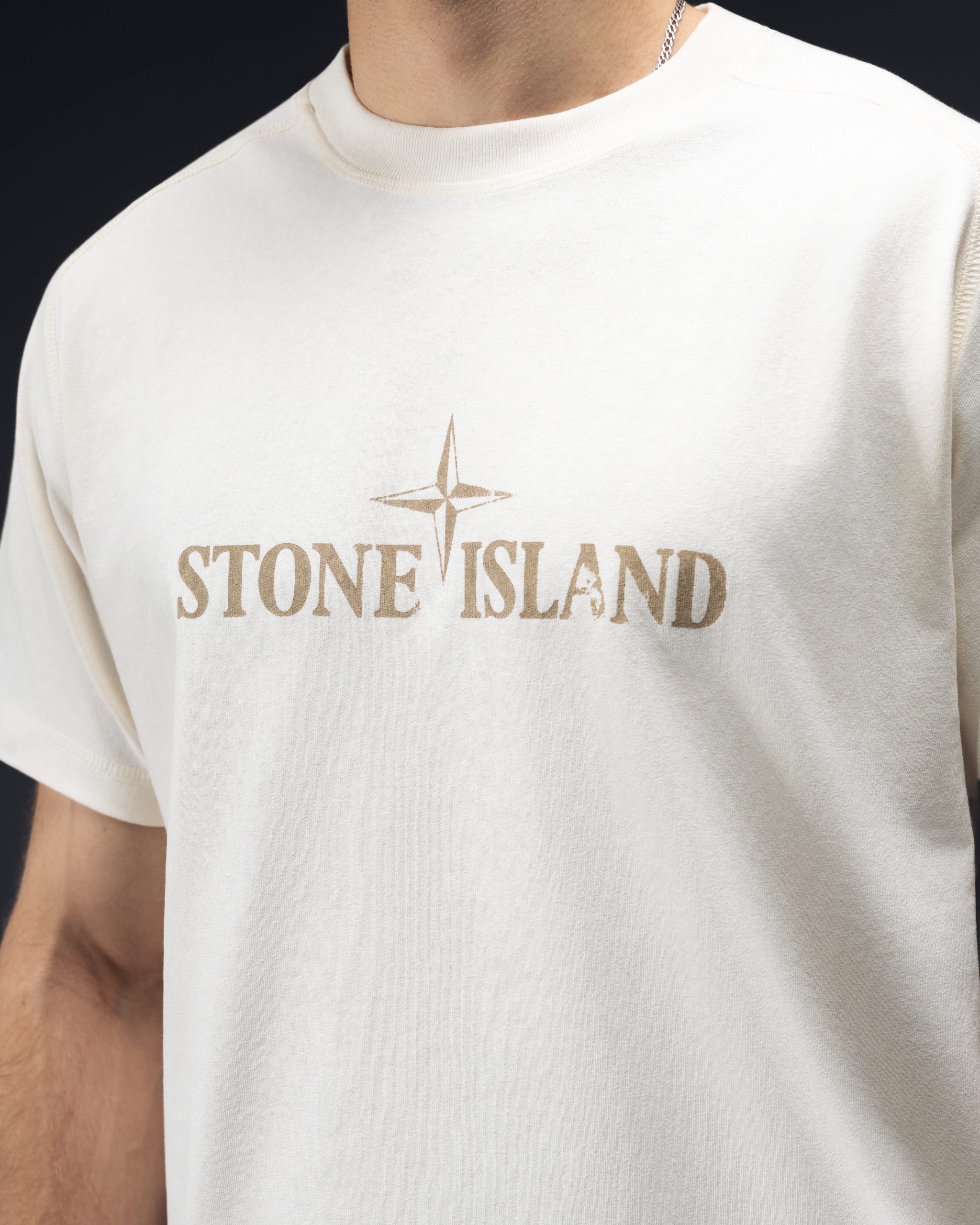 Stone Island Ivory Shadow Logo T-Shirt