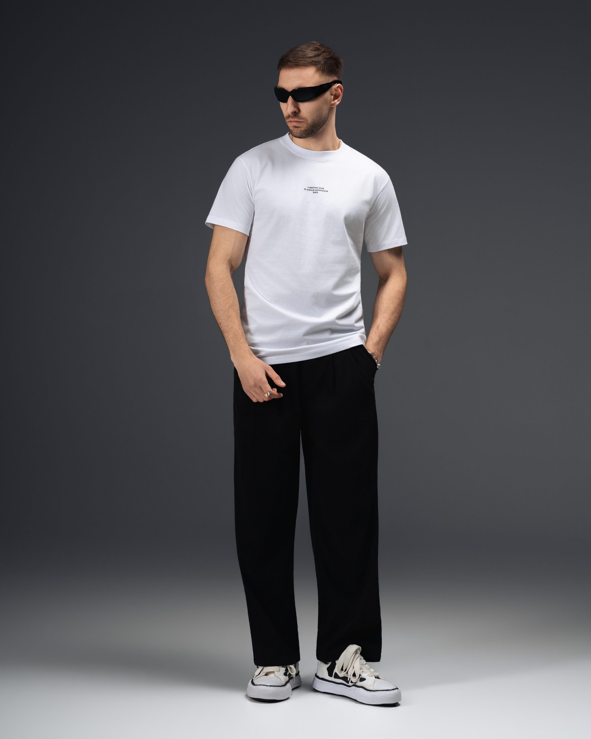 Christian Dior Montaigne Signature White T-Shirt