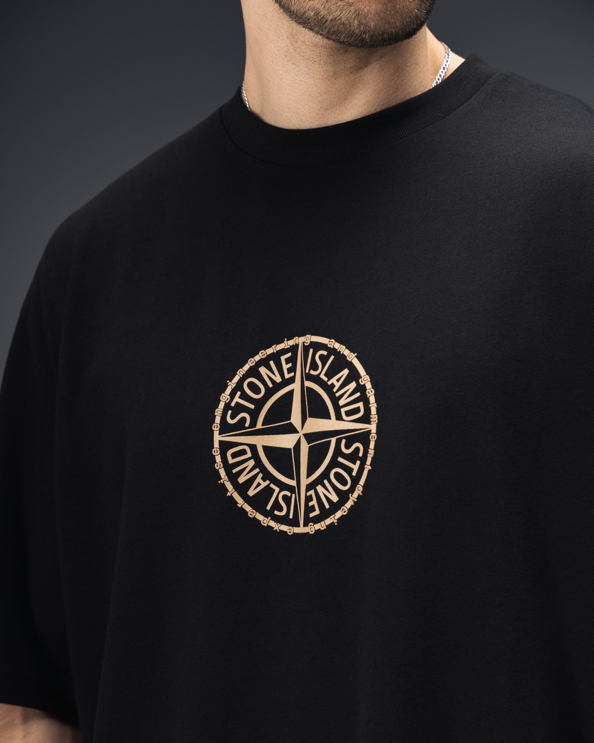 Stone Island Compass Laboratory Black T-Shirt