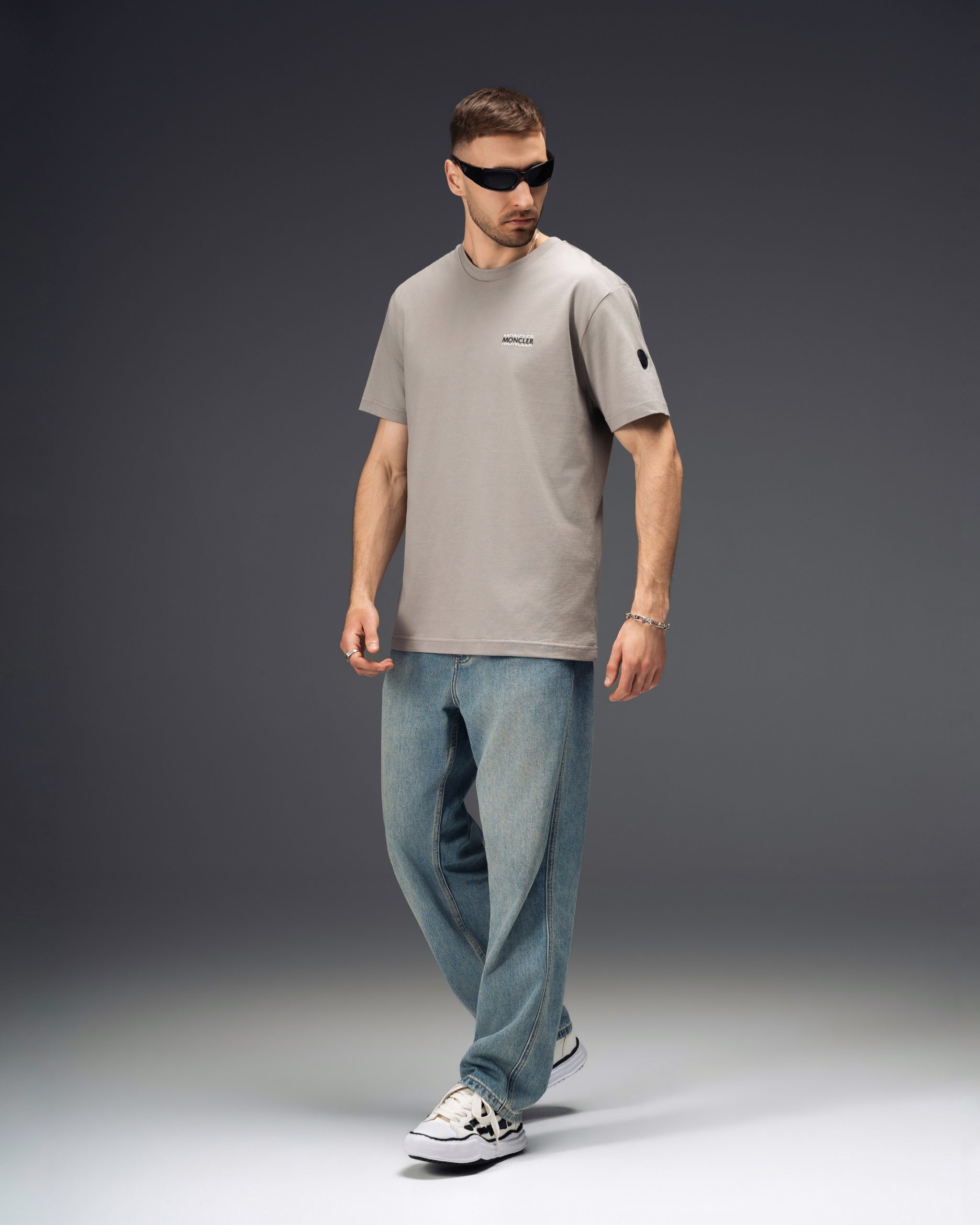 Moncler Shadow Logo Grey T-Shirt