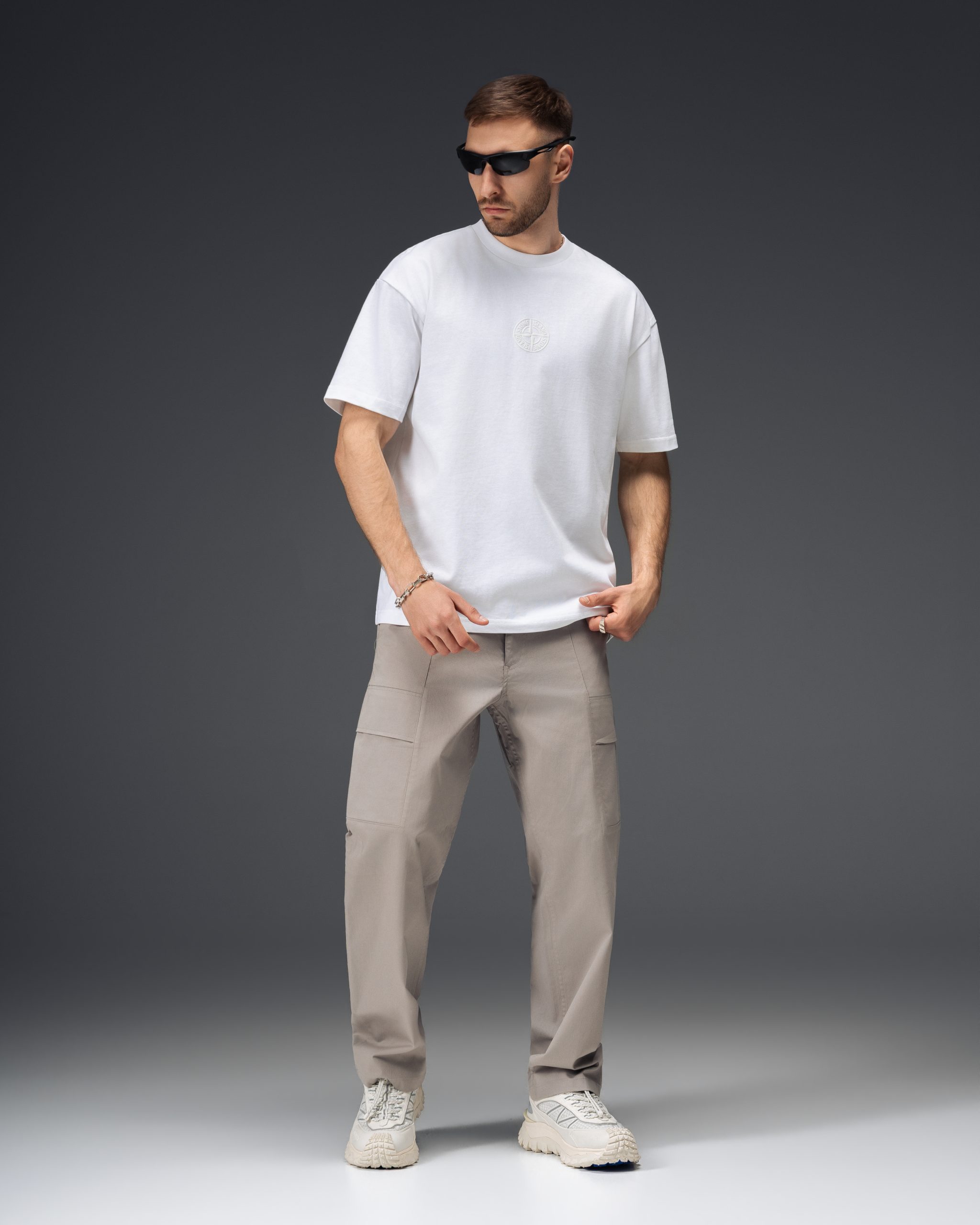 Stone Island Camouflage Compass White T-Shirt