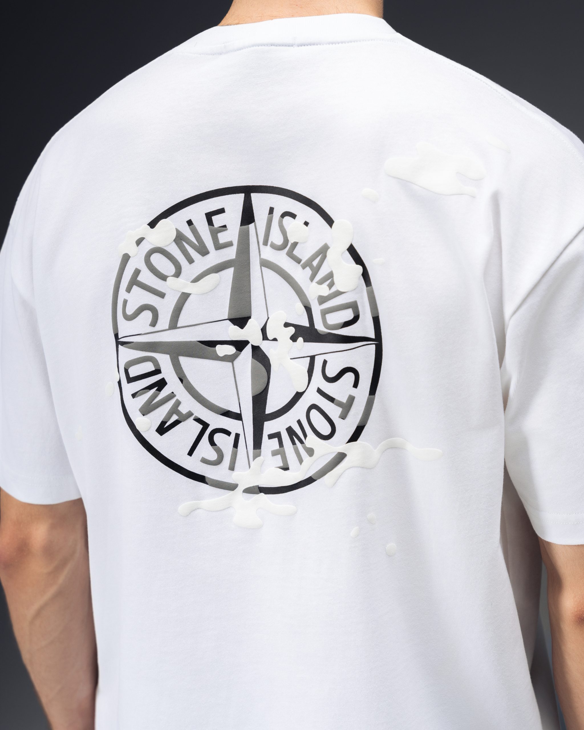 Stone Island Camouflage Compass White T-Shirt