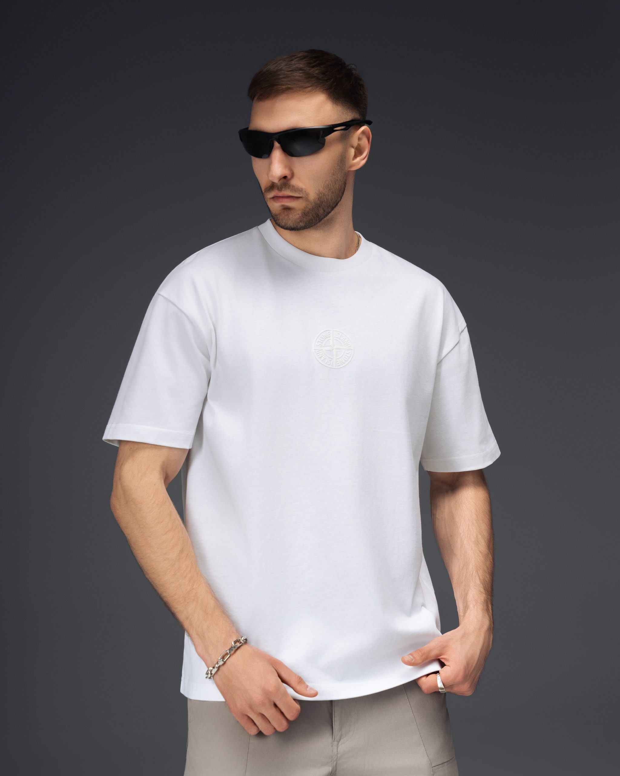 Stone Island Camouflage Compass White T-Shirt