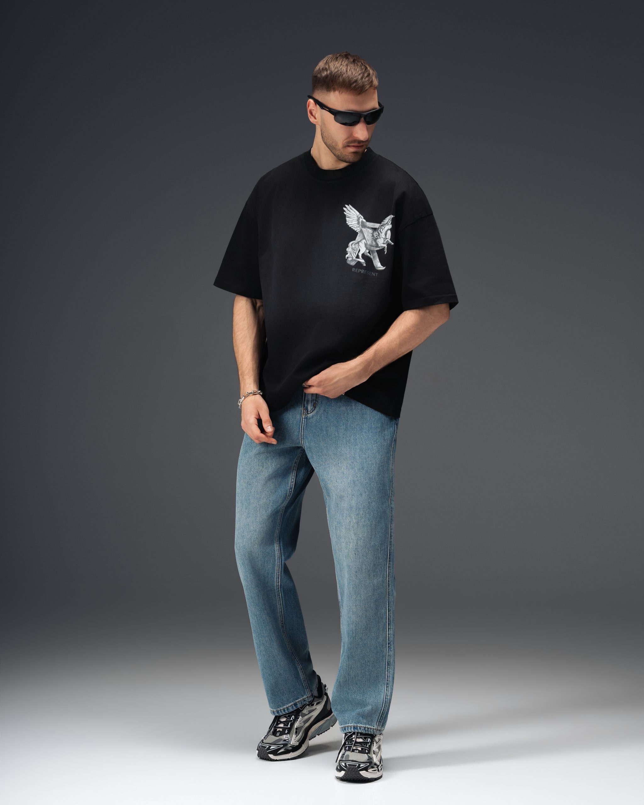 Represent Shadow Pegasus Black T-Shirt