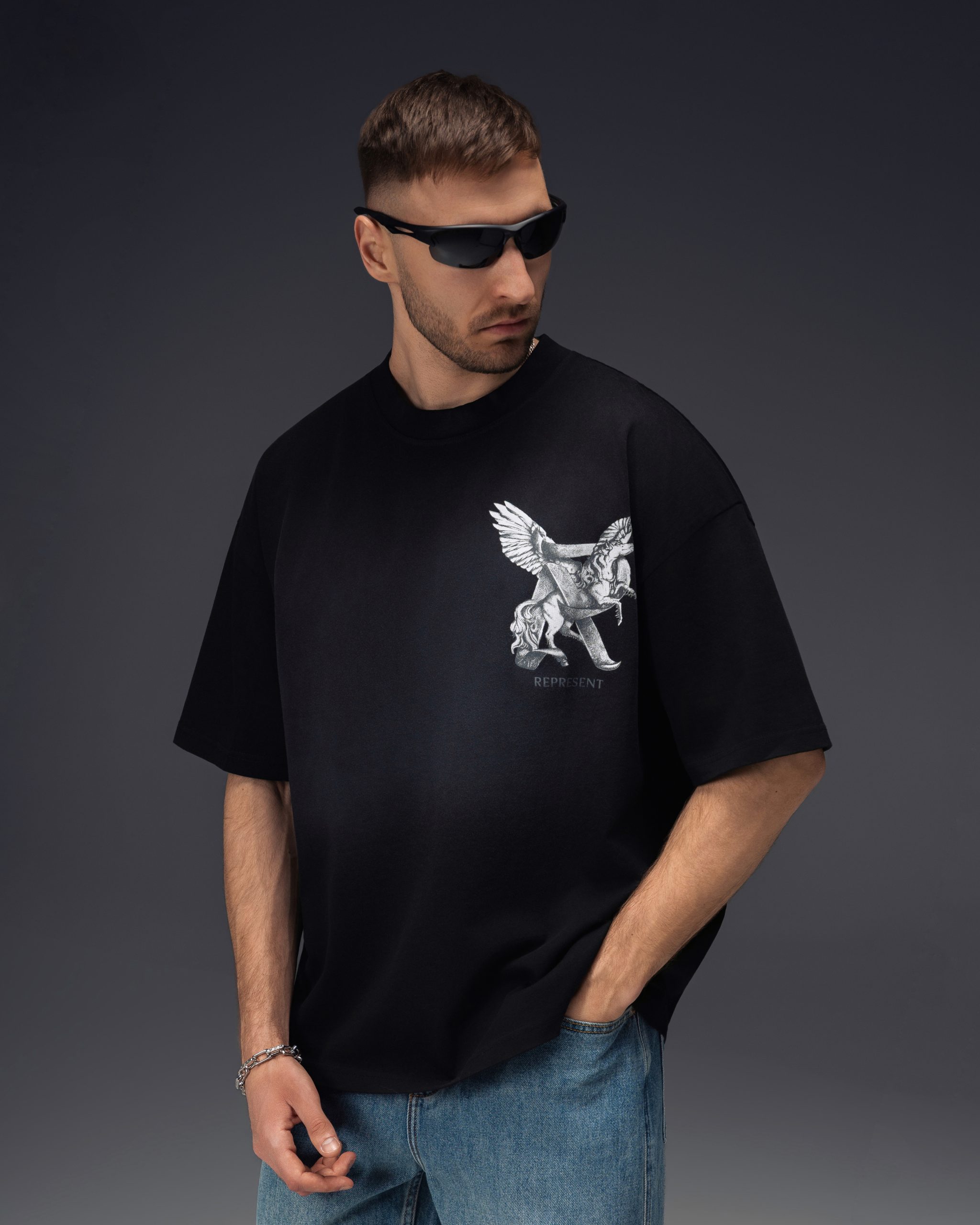 Represent Shadow Pegasus Black T-Shirt