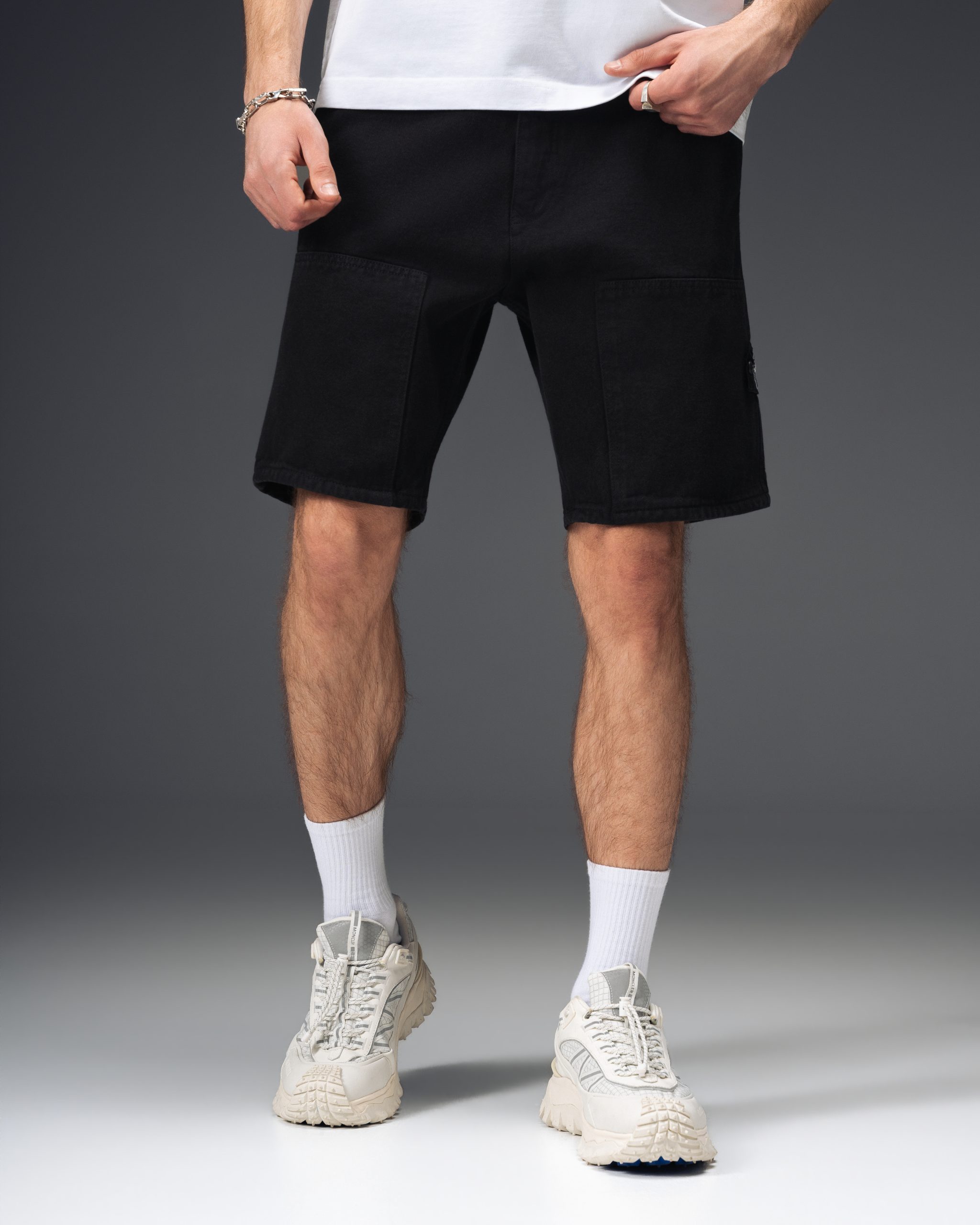 Stone Island Shadow Compass Denim Shorts