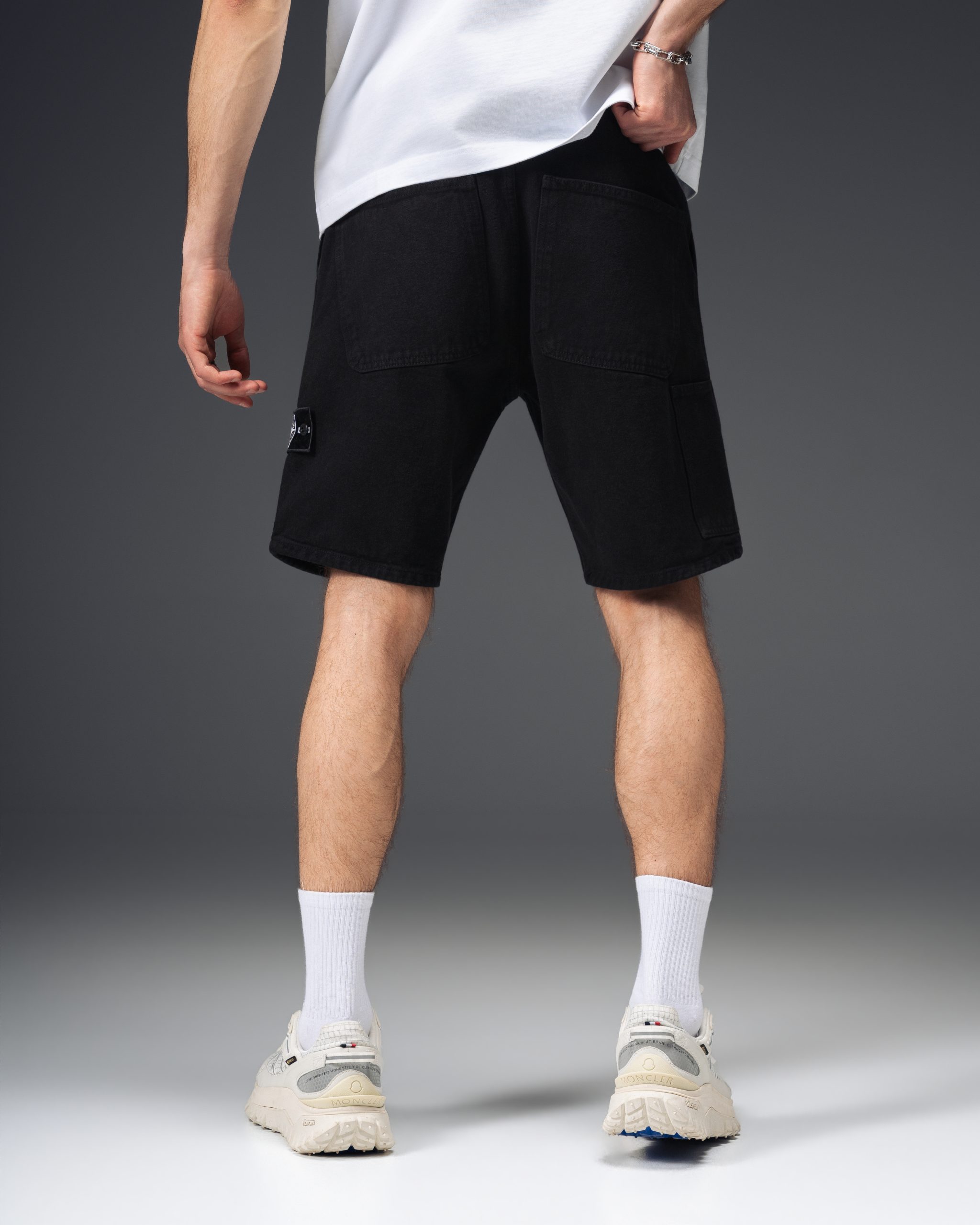 Stone Island Shadow Compass Denim Shorts