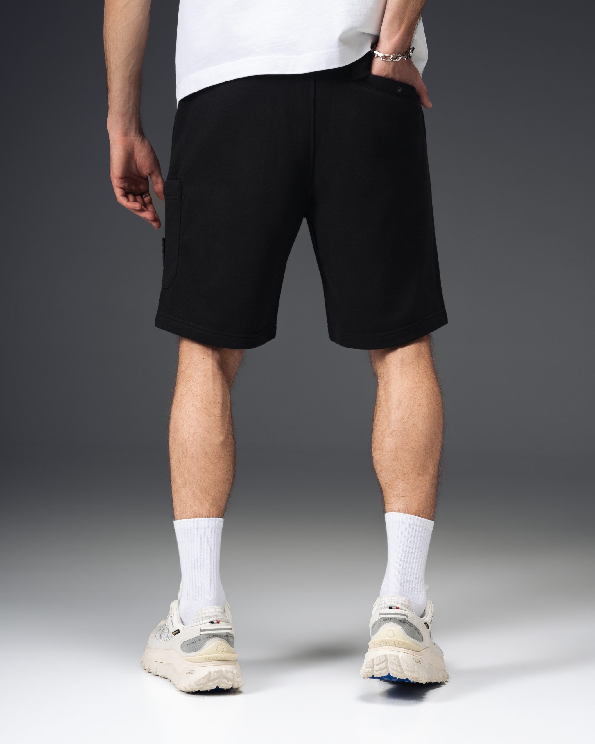 Stone Island Compass Badge Cotton Shorts
