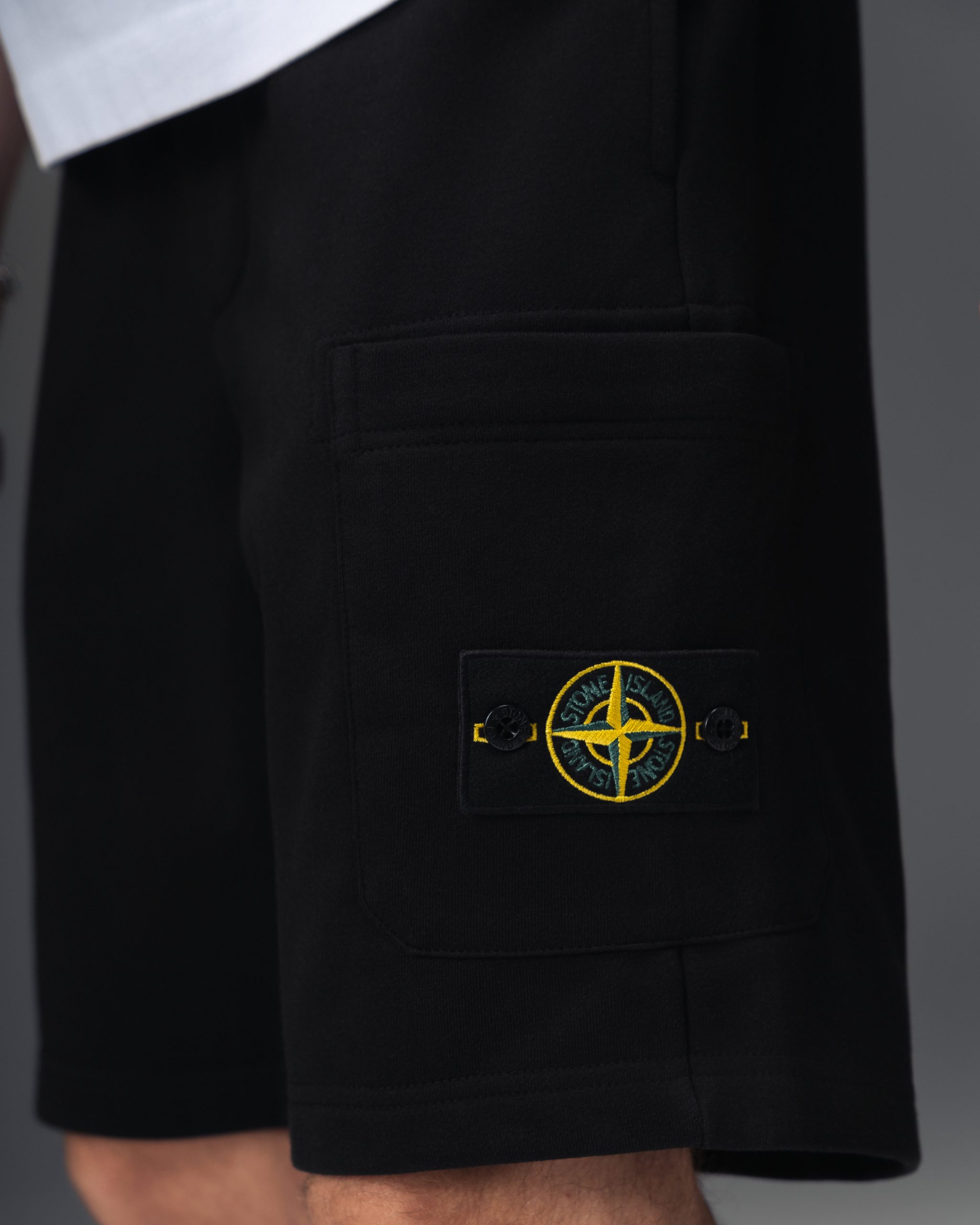 Stone Island Compass Badge Cotton Shorts