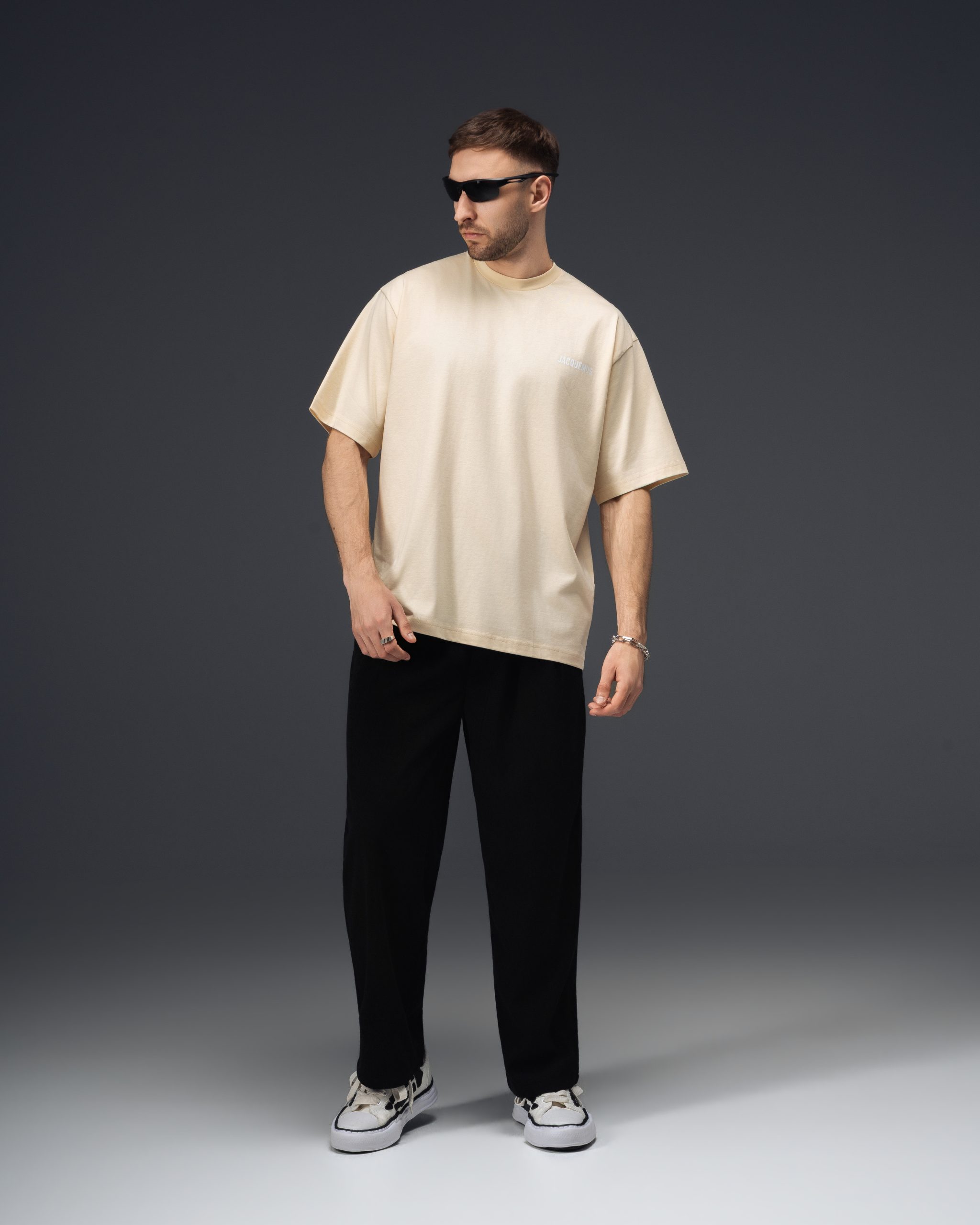 Jacquemus Tonal Signature Cream T-Shirt