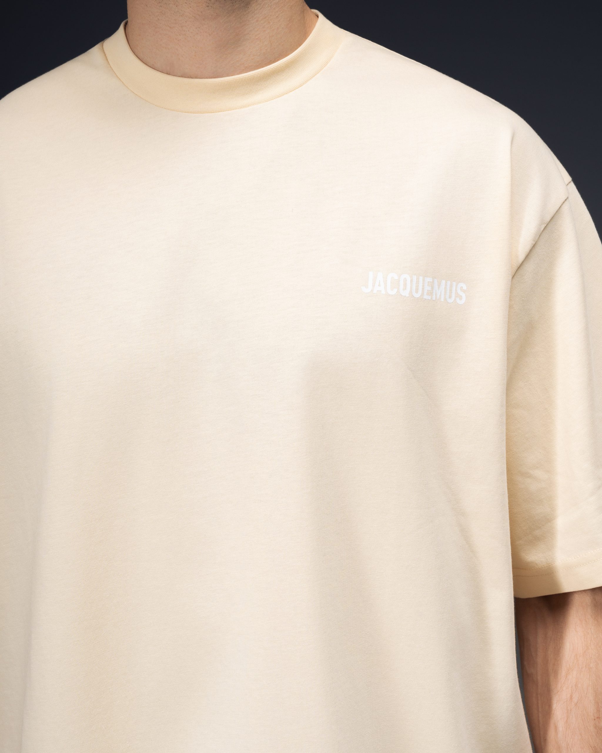 Jacquemus Tonal Signature Cream T-Shirt