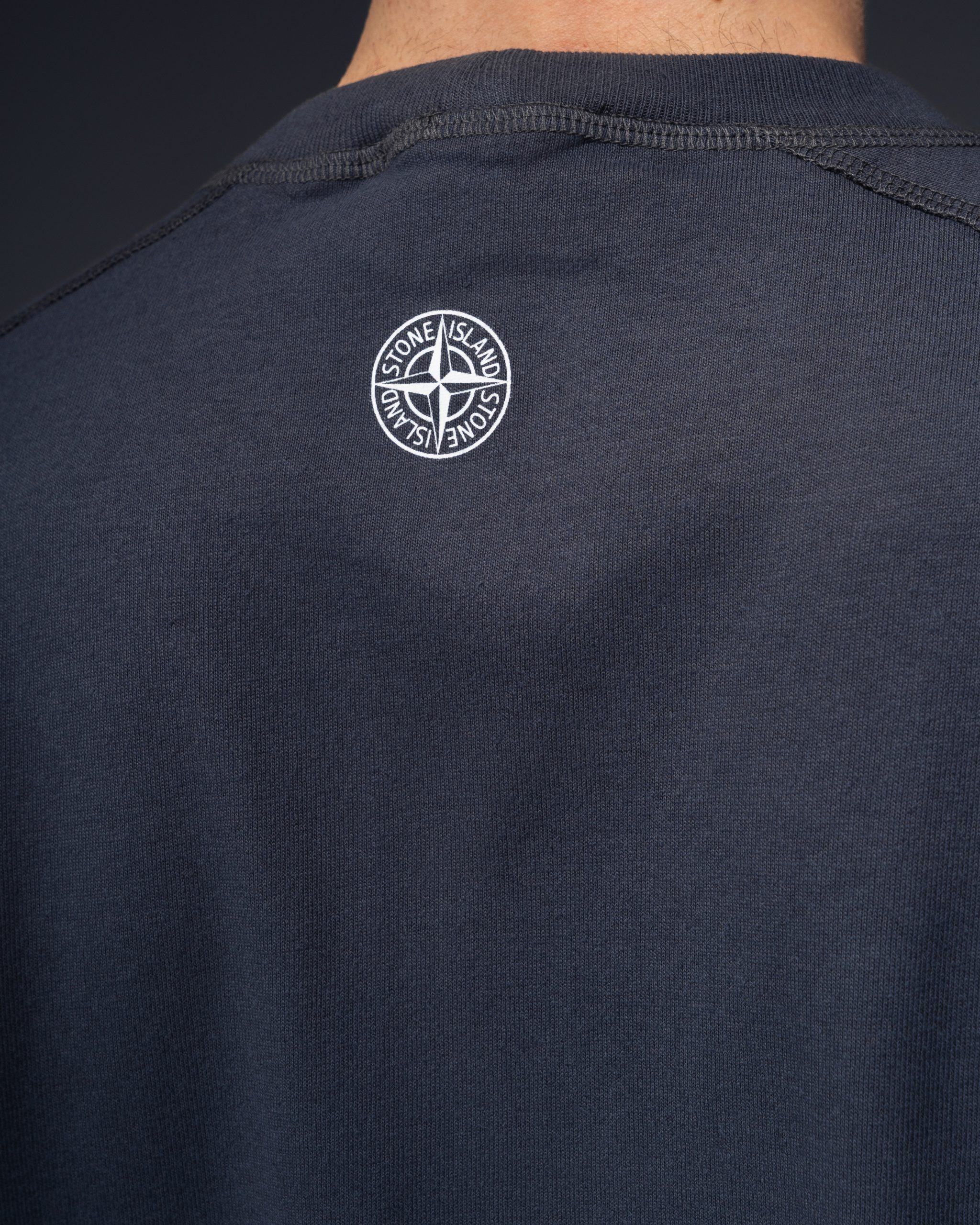 Stone Island Washed Logo Grey T-Shirt