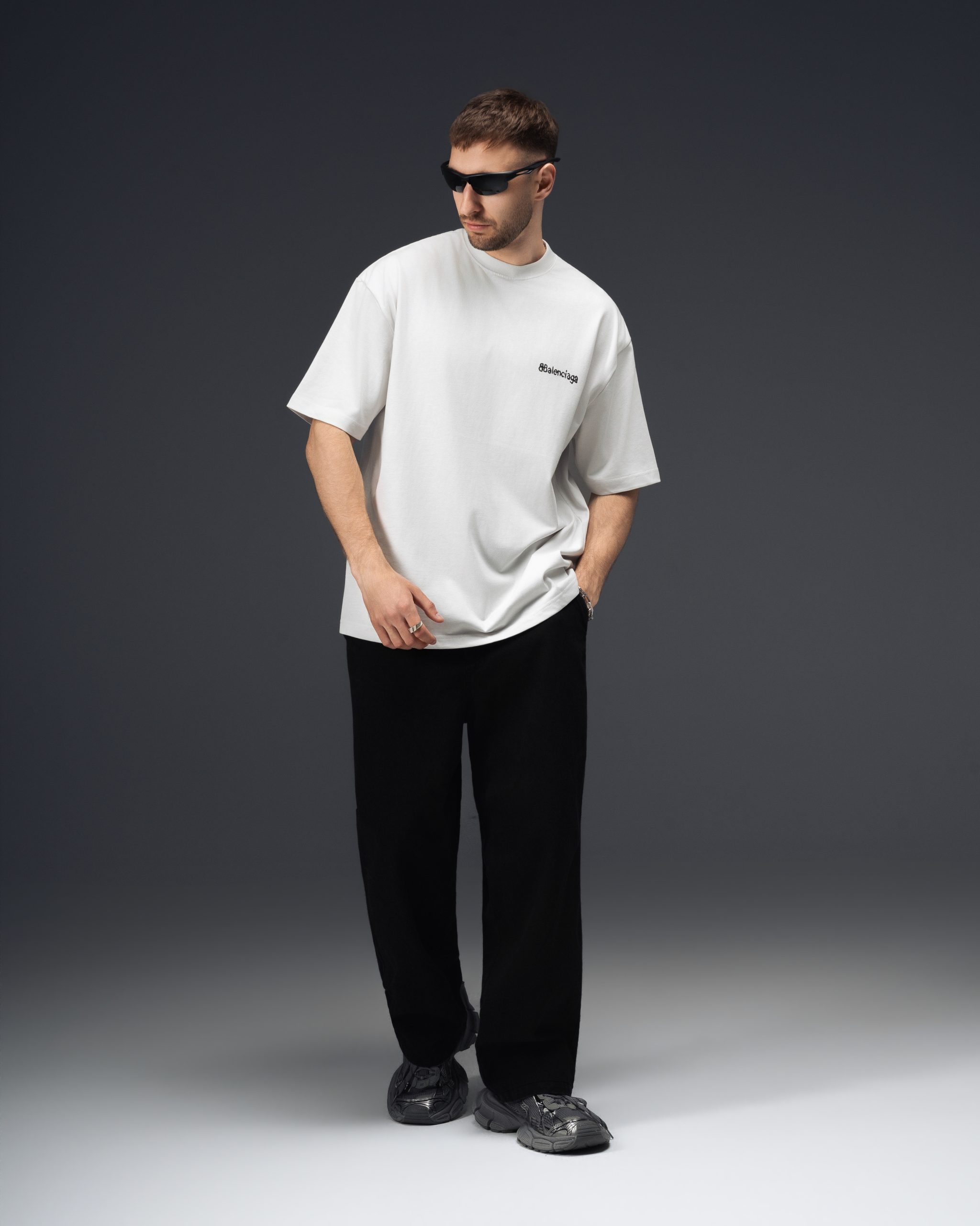 Balenciaga Ghost Logo White T-Shirt