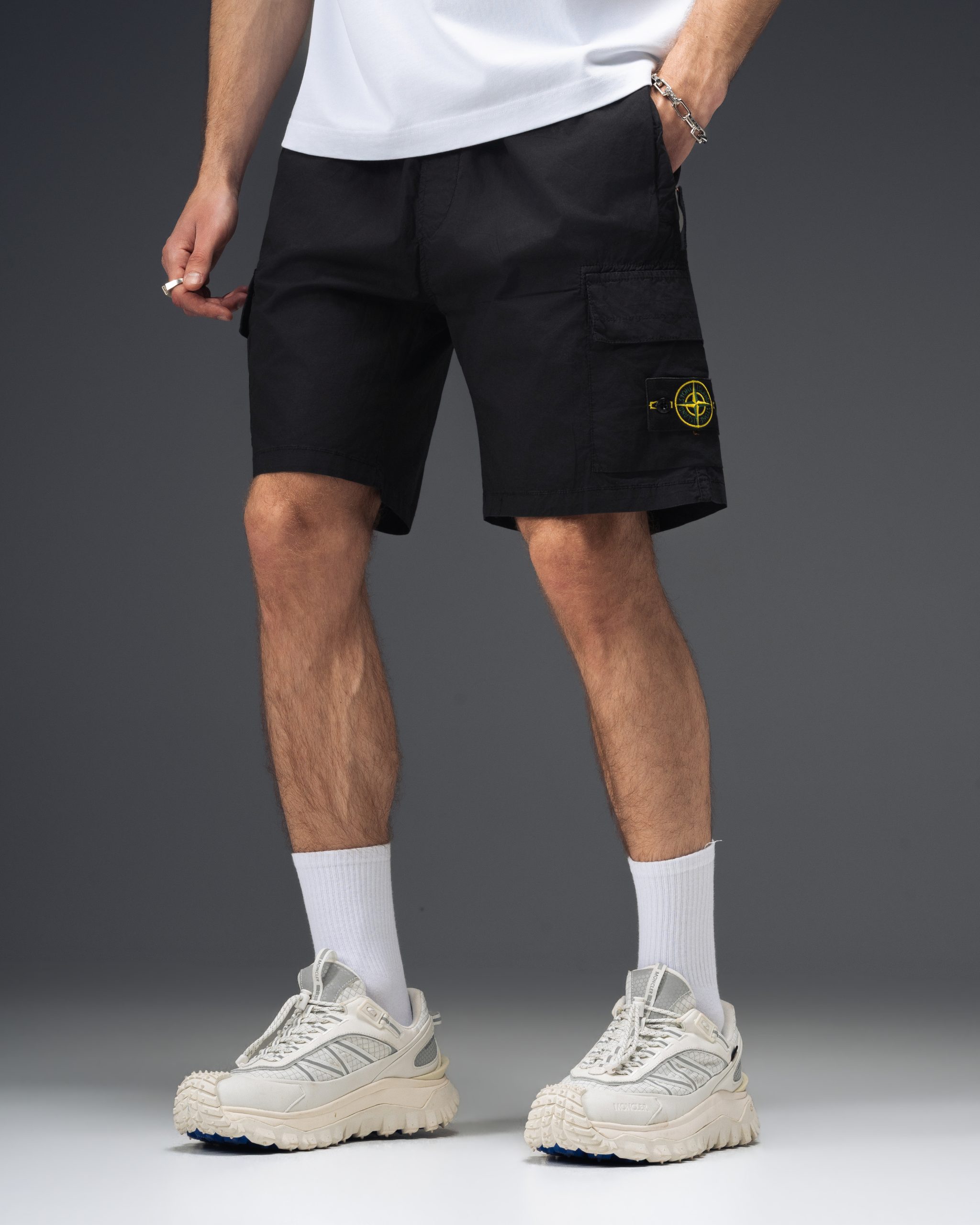 Stone Island Compass Patch Cargo Shorts