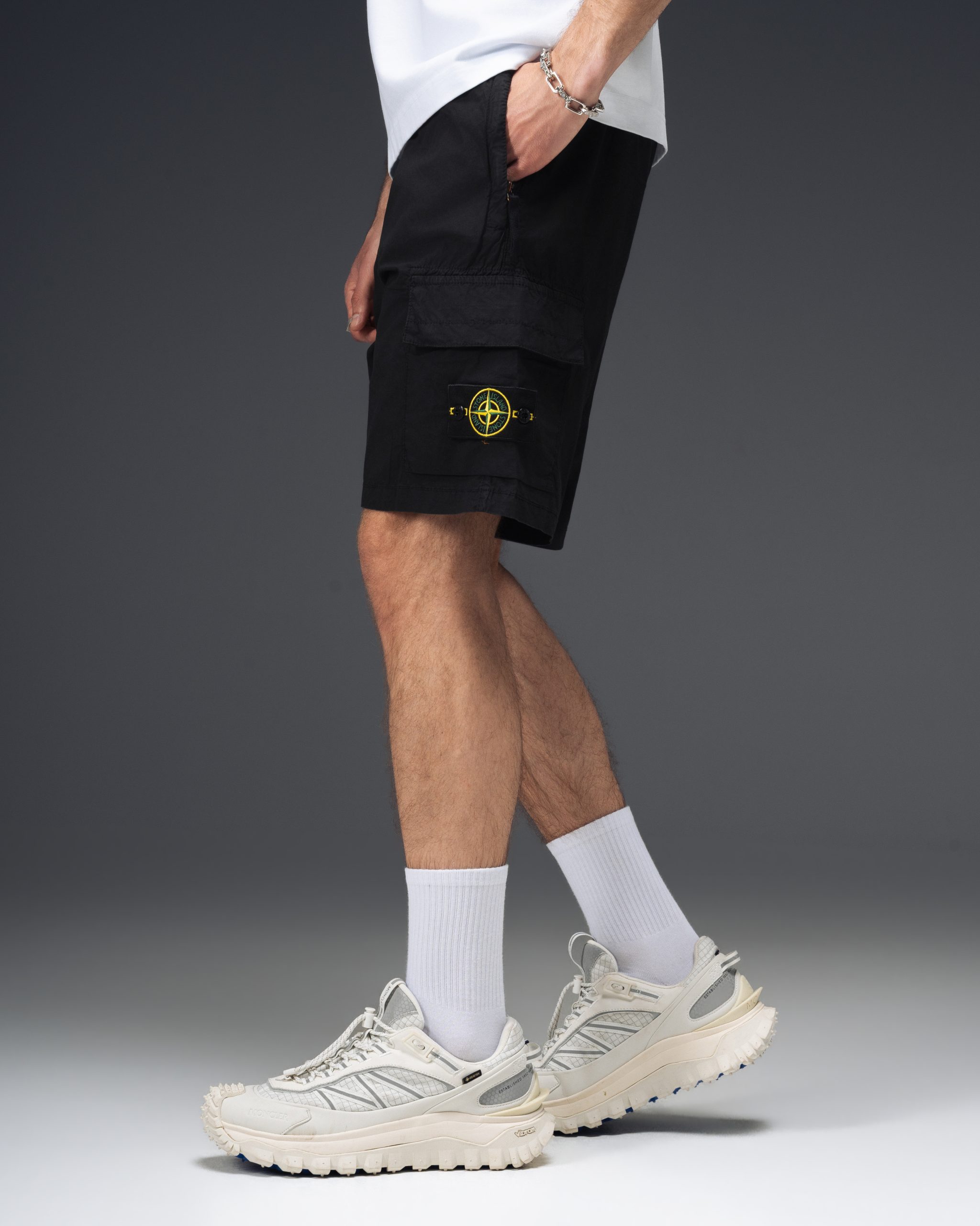 Stone Island Compass Patch Cargo Shorts