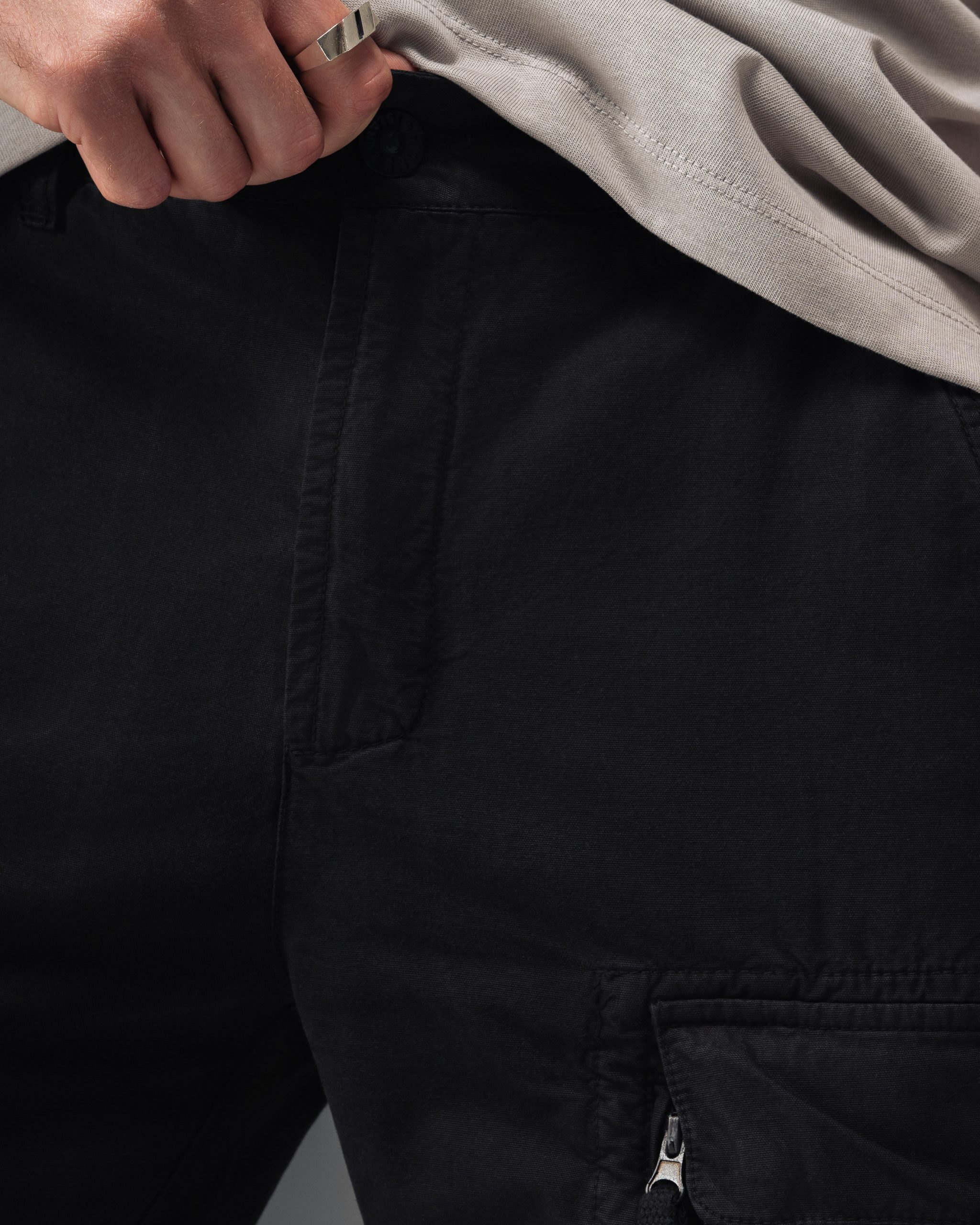 Stone Island Compass Cargo Black Pants