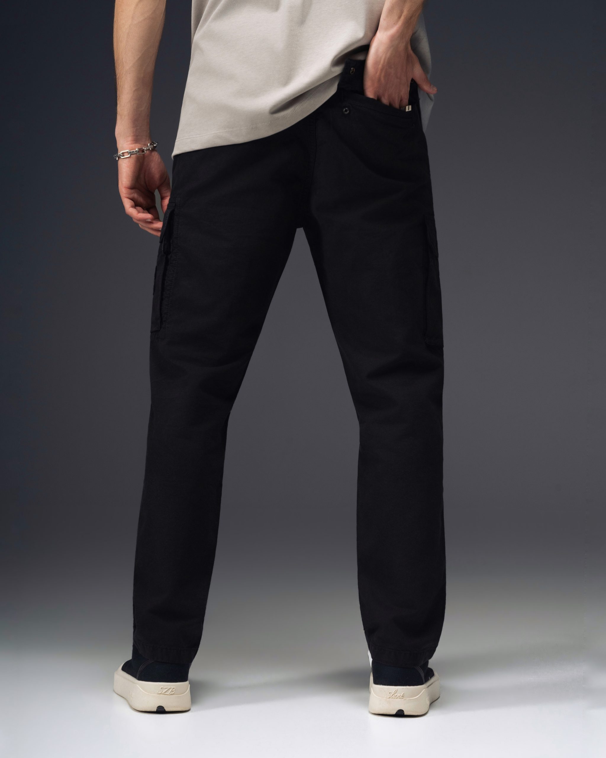 Stone Island Compass Cargo Black Pants