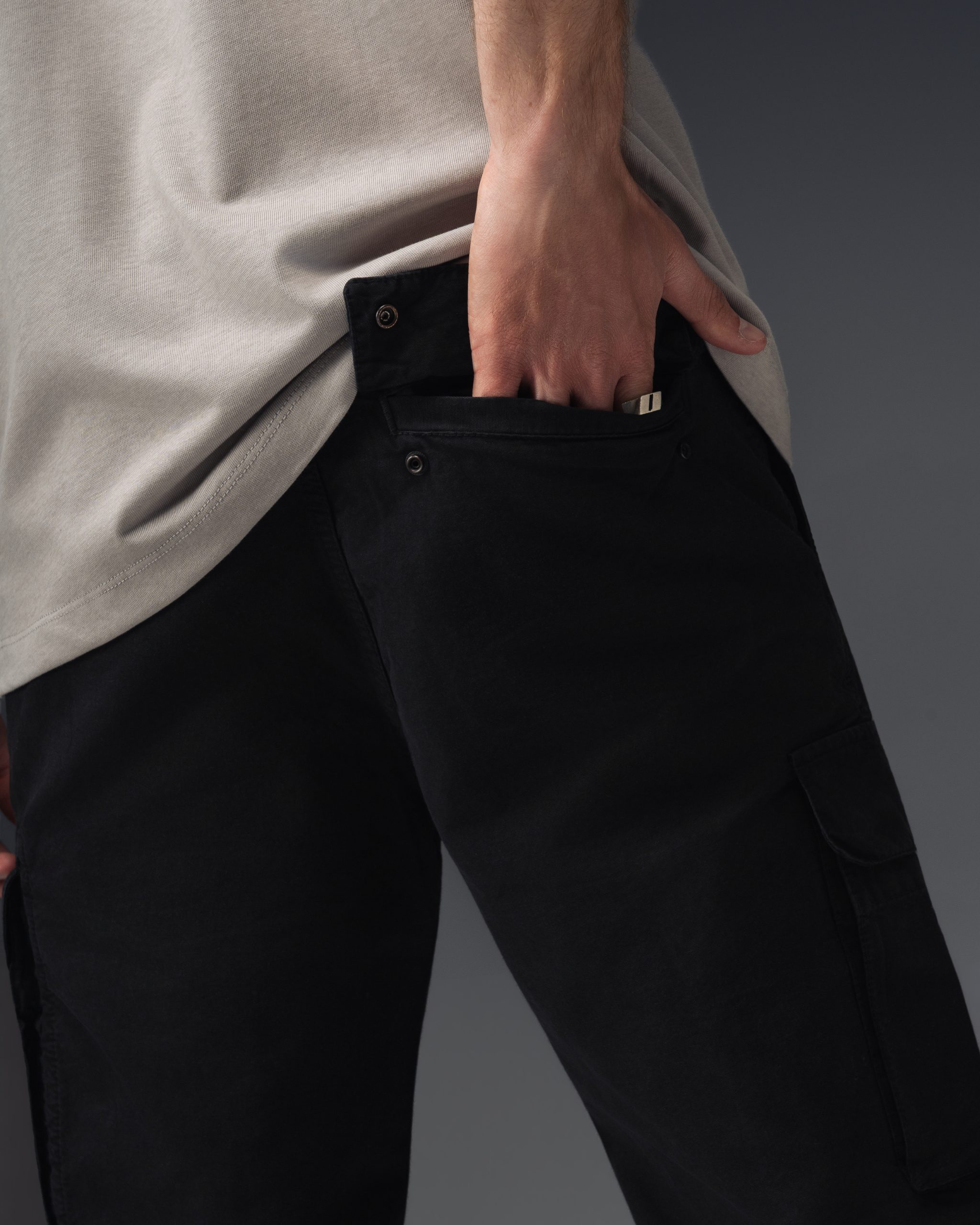 Stone Island Compass Cargo Black Pants