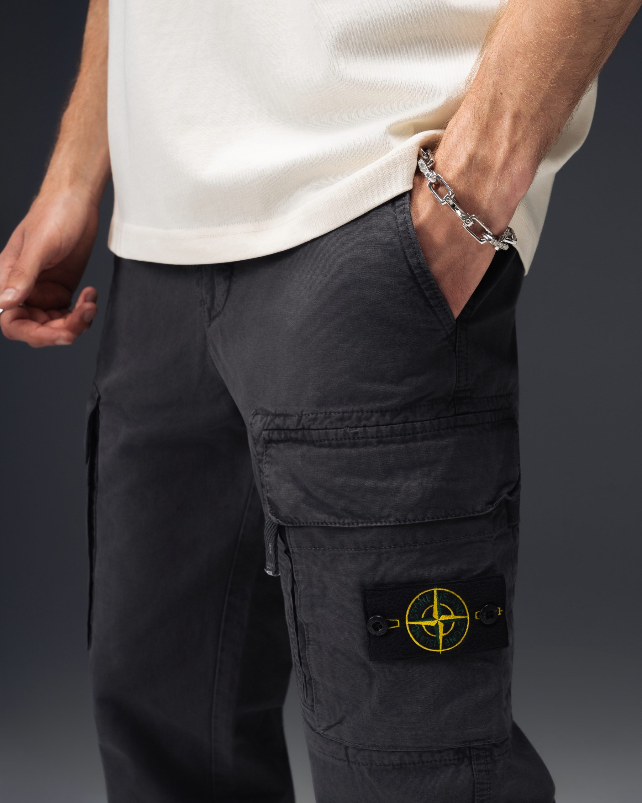 Stone Island Graphite Cargo Pants