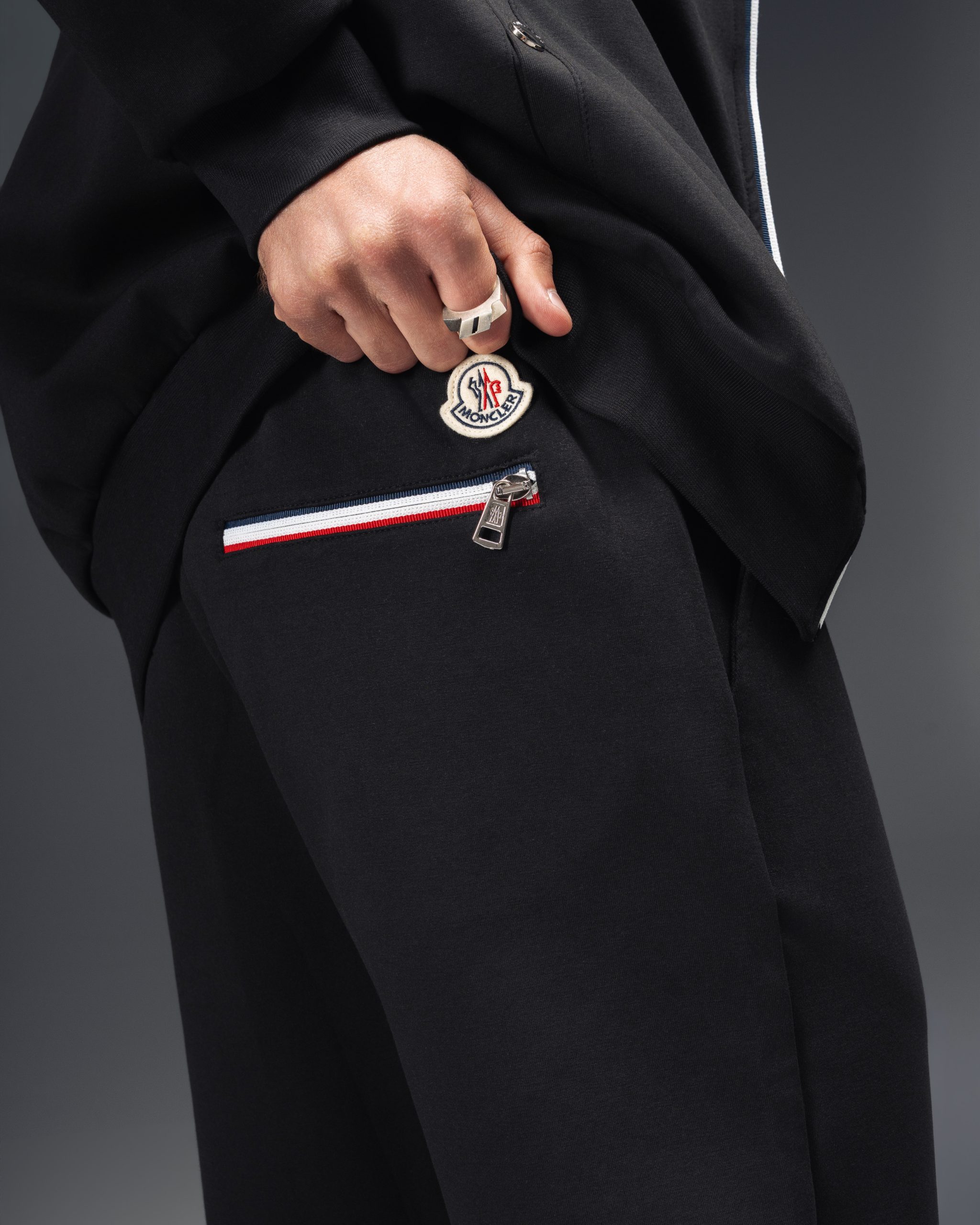 Moncler Tricolor Zip Black Tracksuit