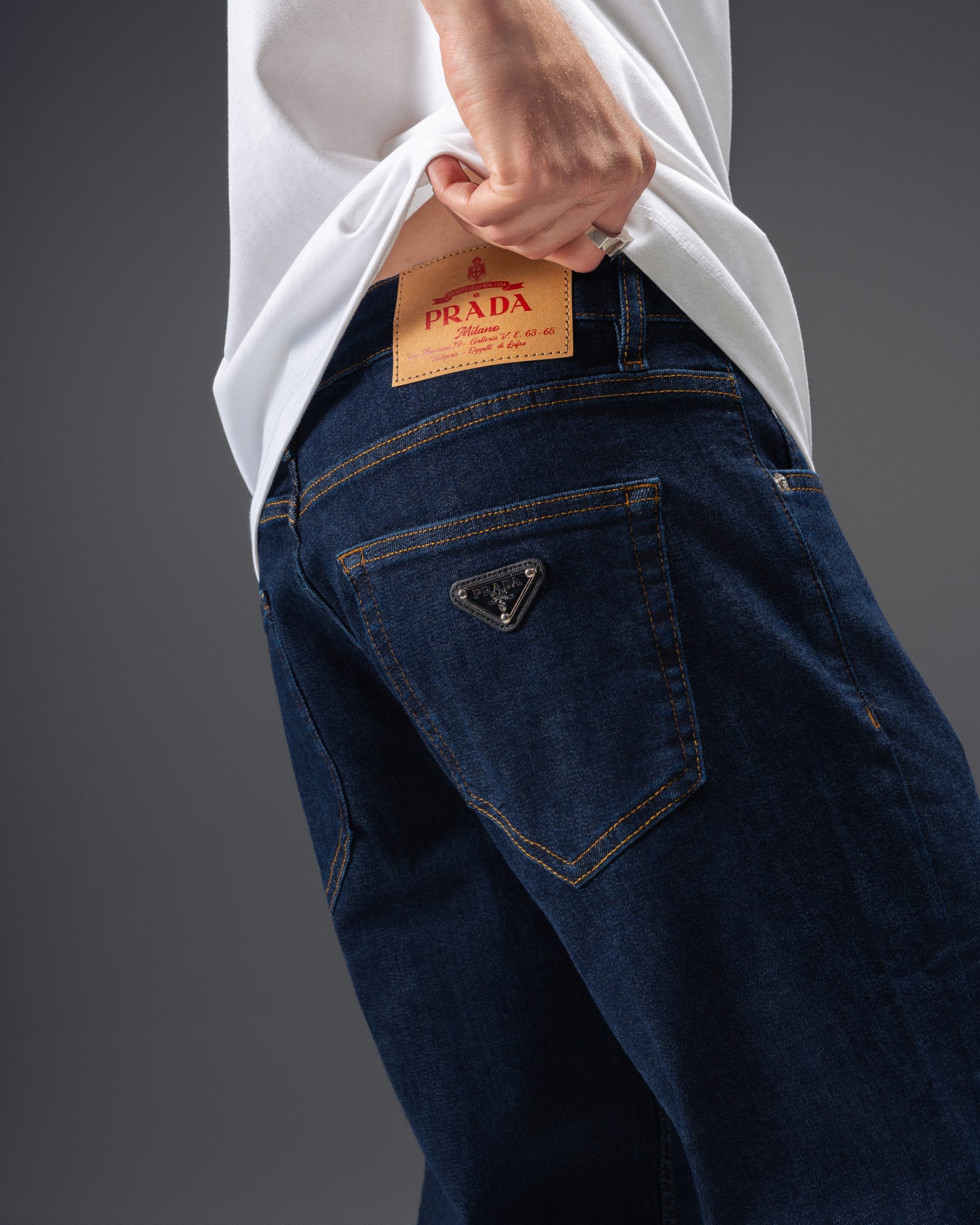 Prada Regular Fit Dark Blue Jeans