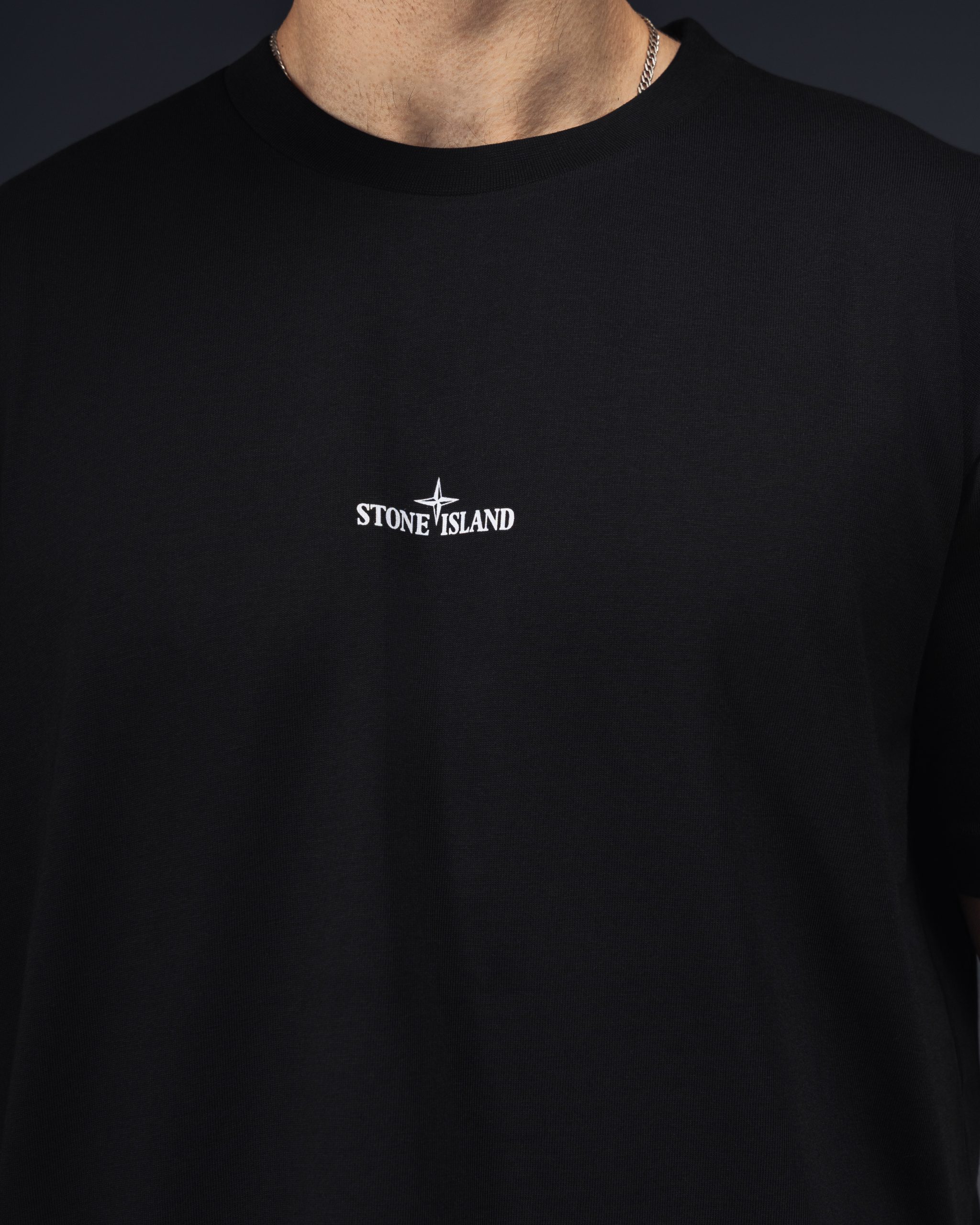 Stone Island Glitch Compass Black T-Shirt