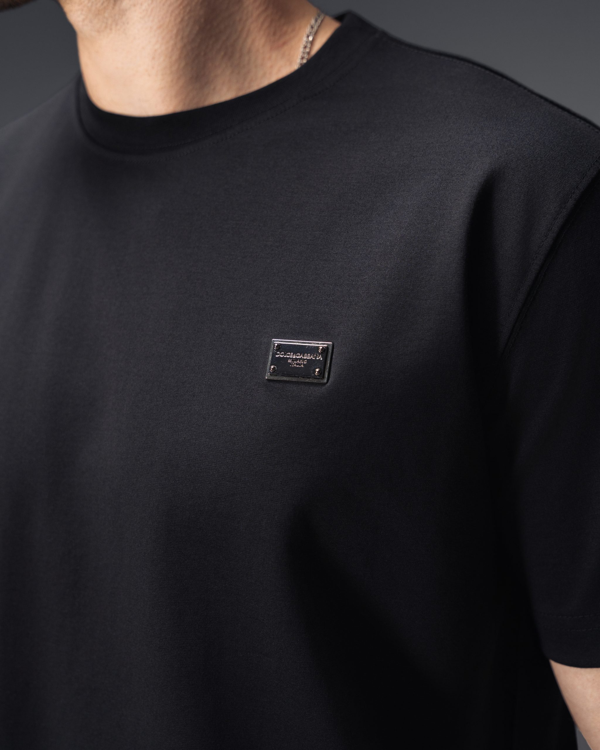 Dolce&Gabbana Metal Logo Black T-Shirt