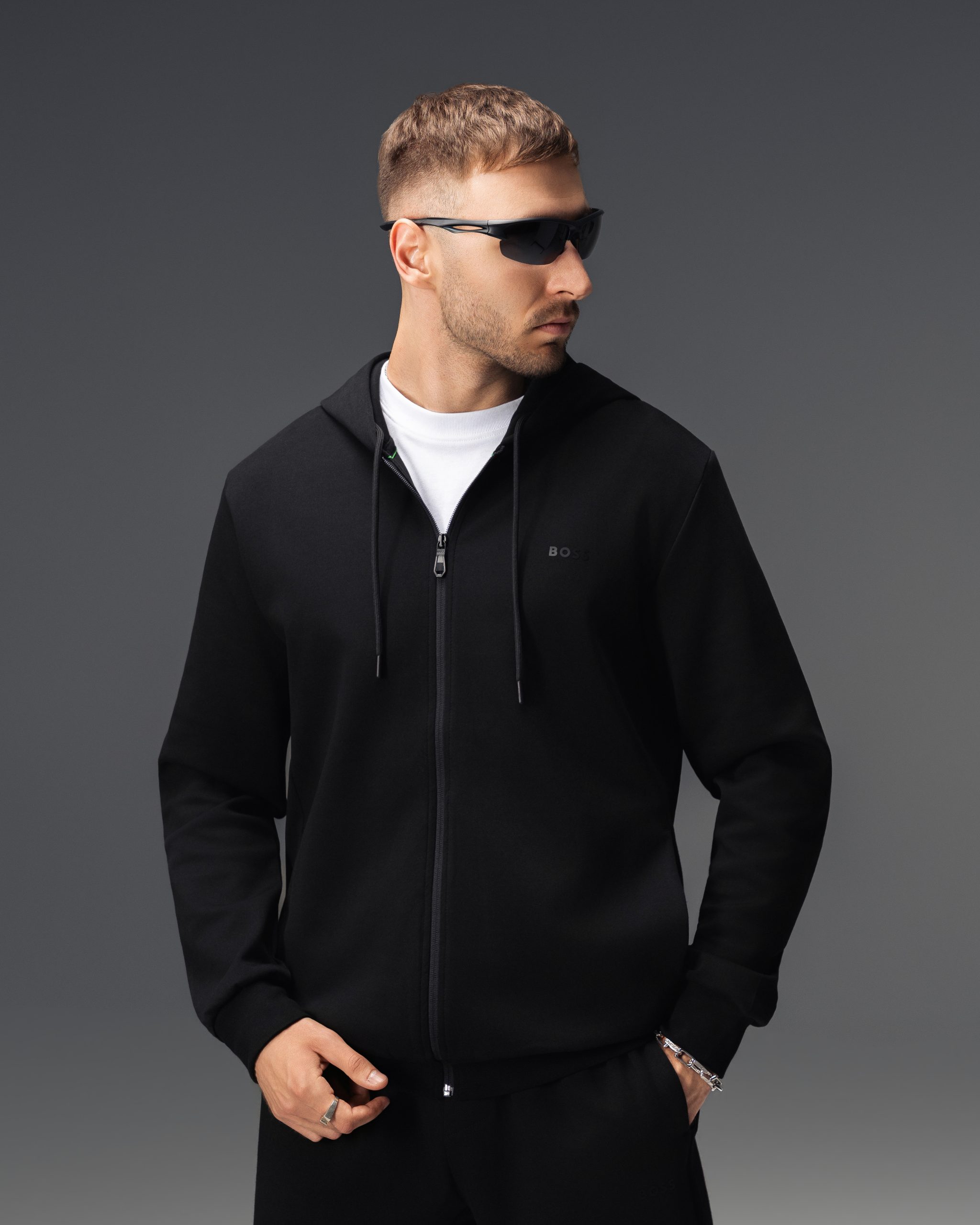 Boss Logo Black Tracksuit