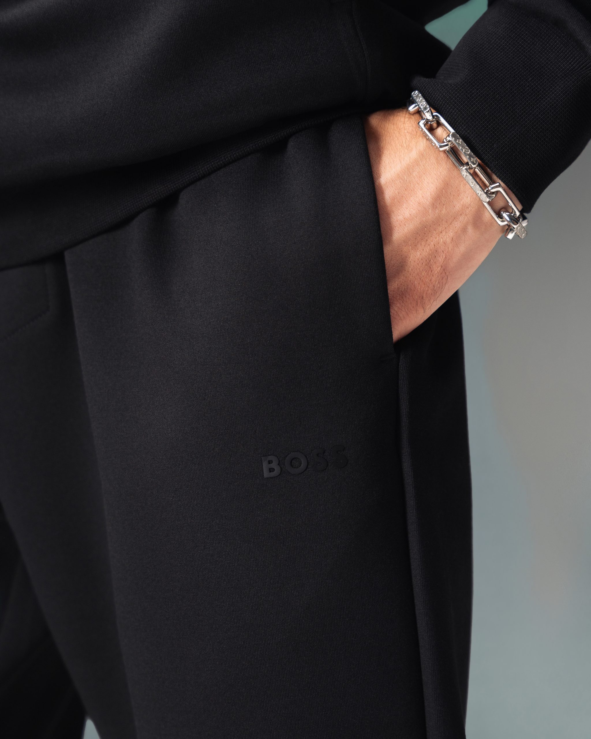 Boss Logo Black Tracksuit