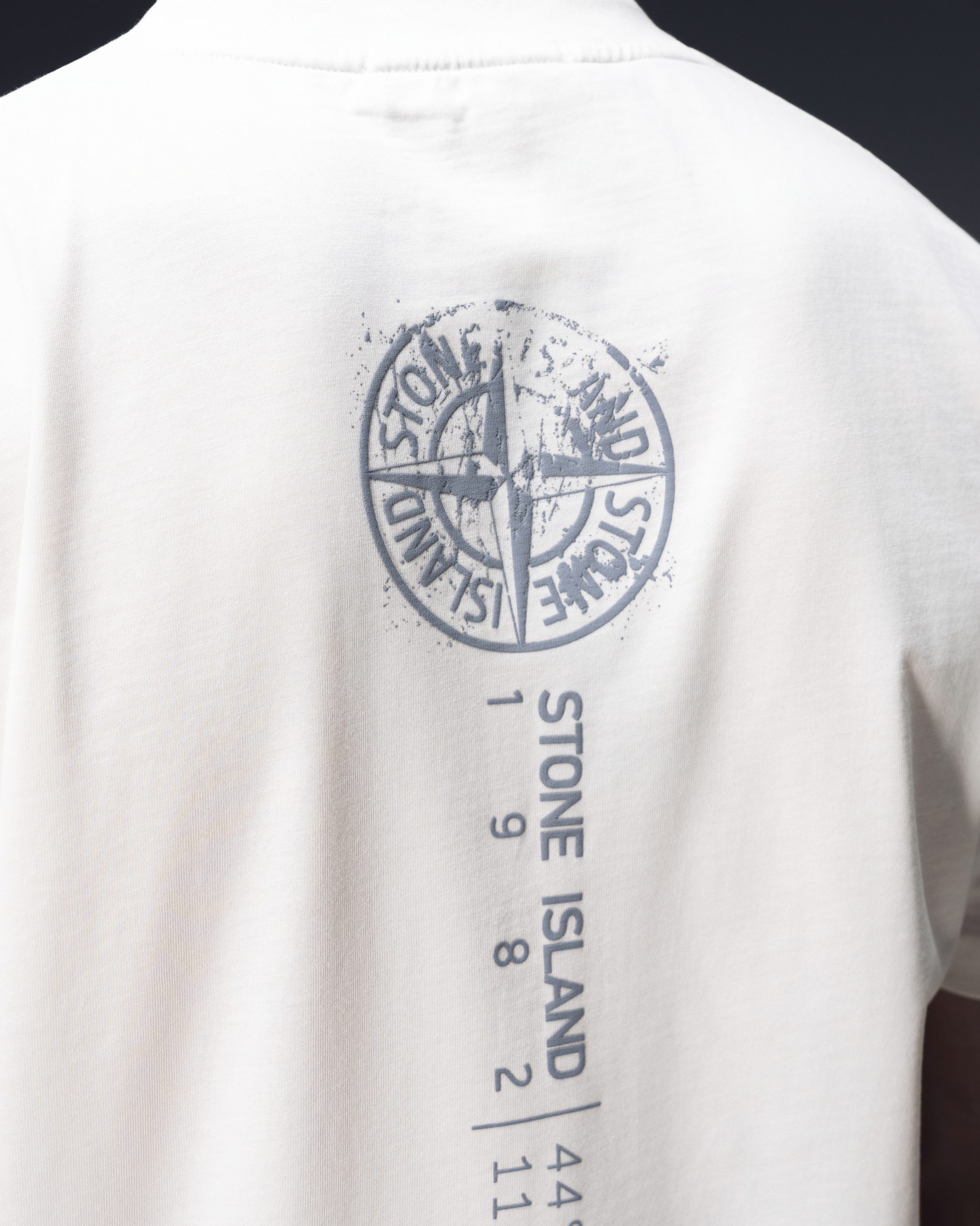 Stone Island Compass Coordinates White T-Shirt