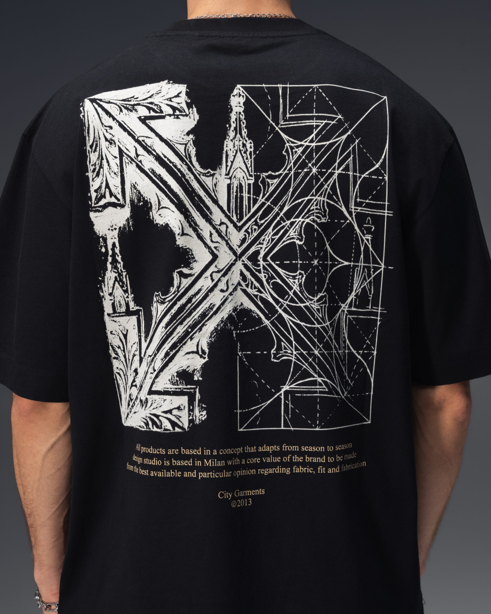 Off-White Architecture Graphic Black T-Shirt