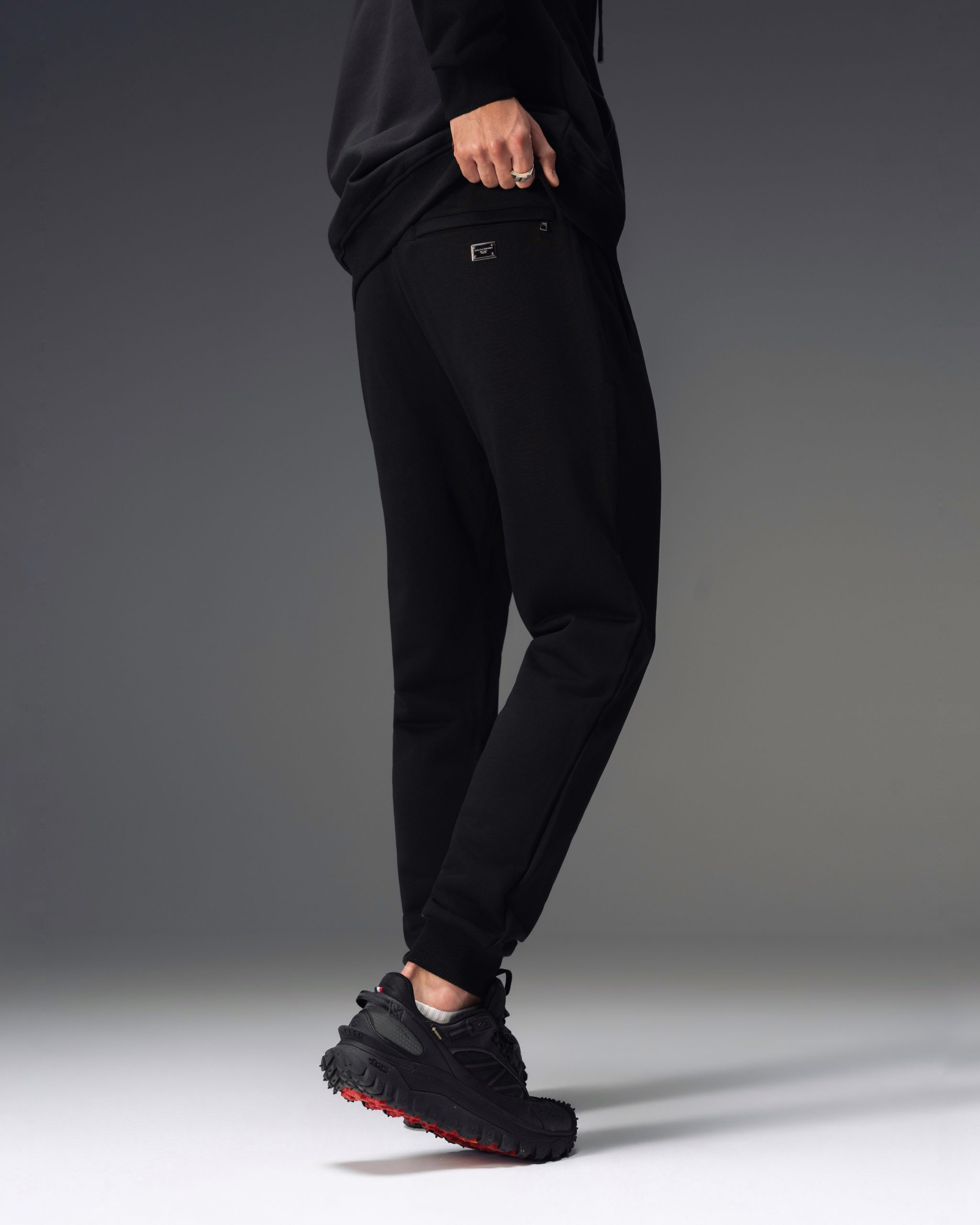 Dolce & Gabbana Logo Plaque Black Tracksuit