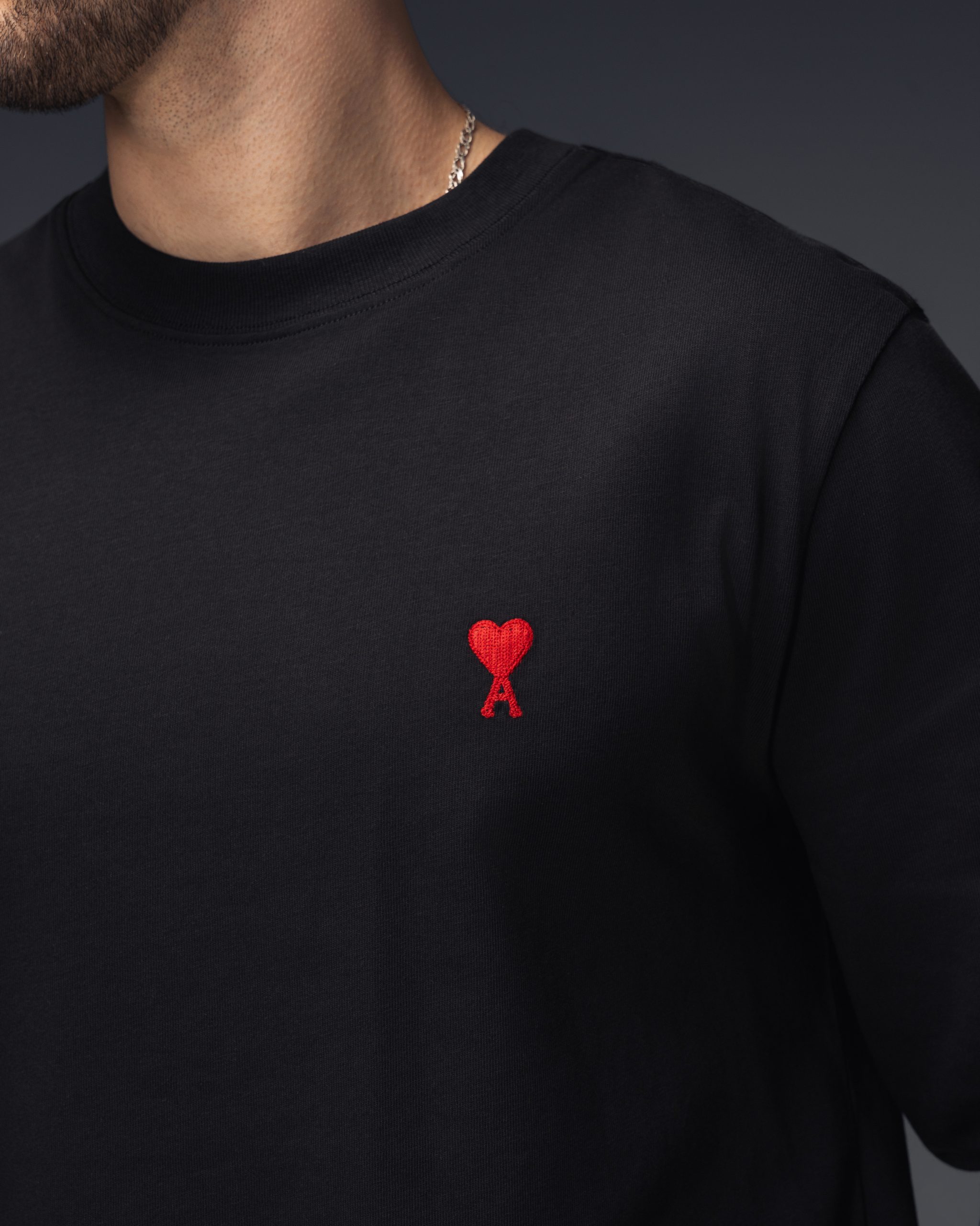Ami Paris Ami de Coeur Black Longsleeve