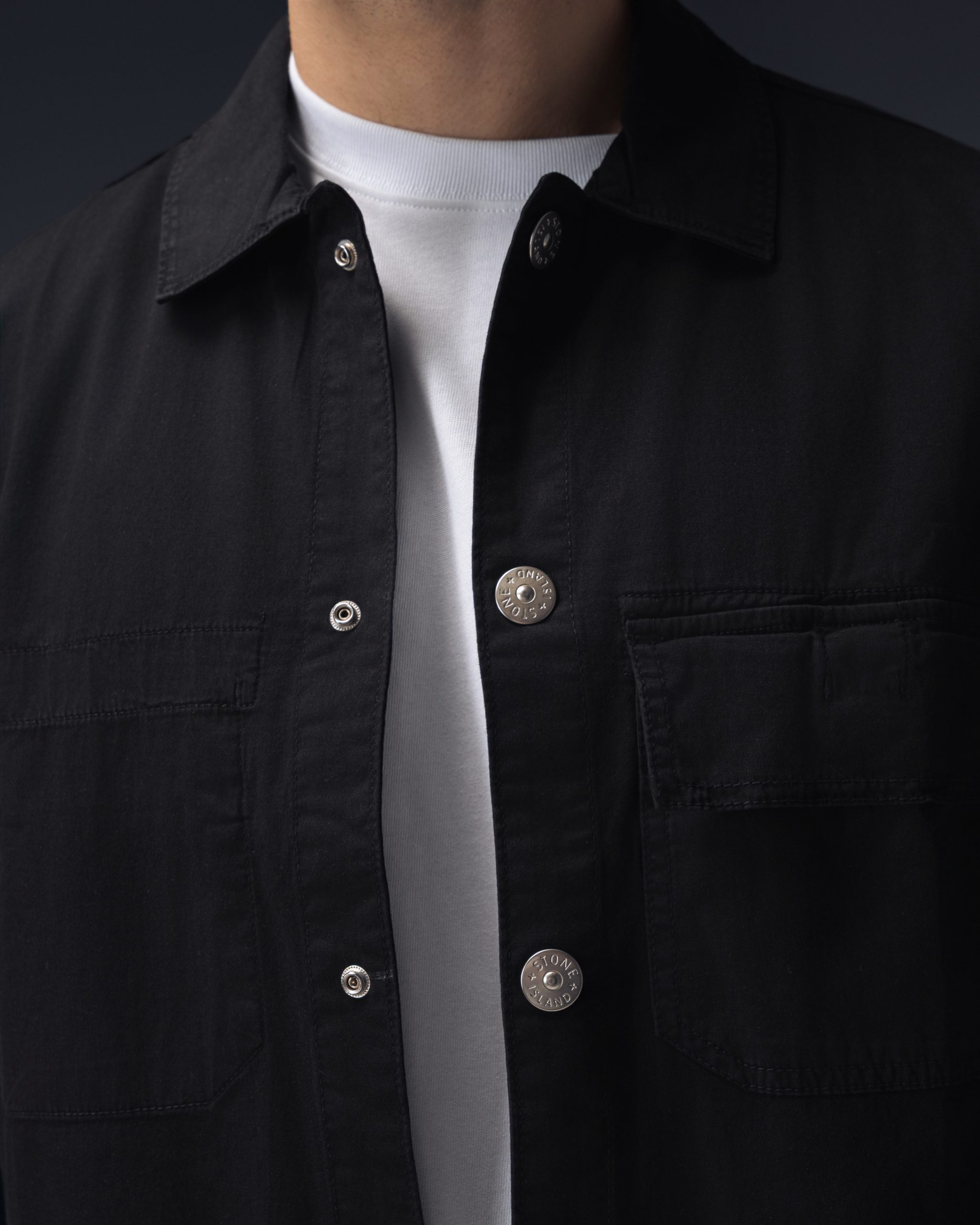 Stone Island Cotton Black Overshirt