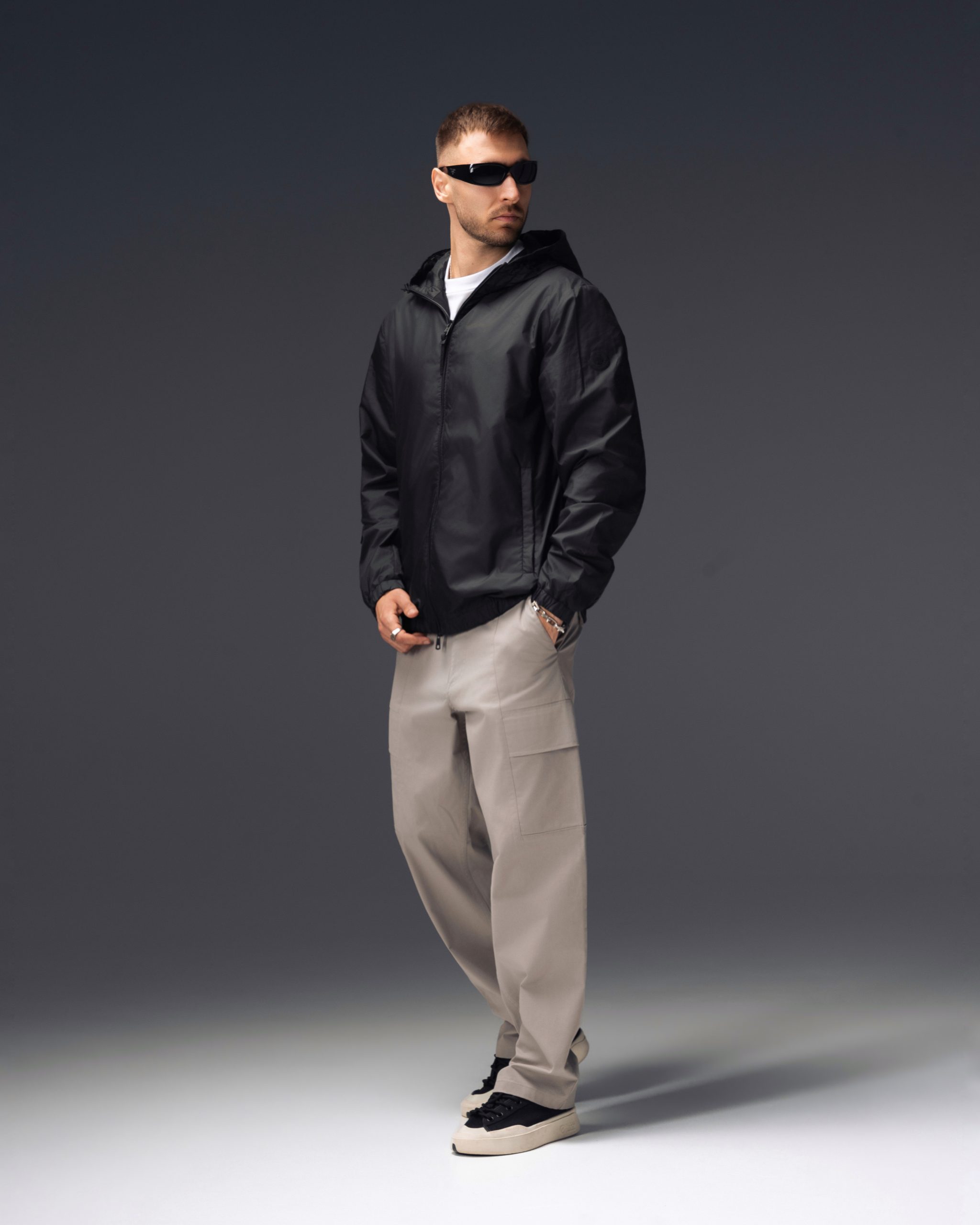 Moncler Black Windbreaker Jacket