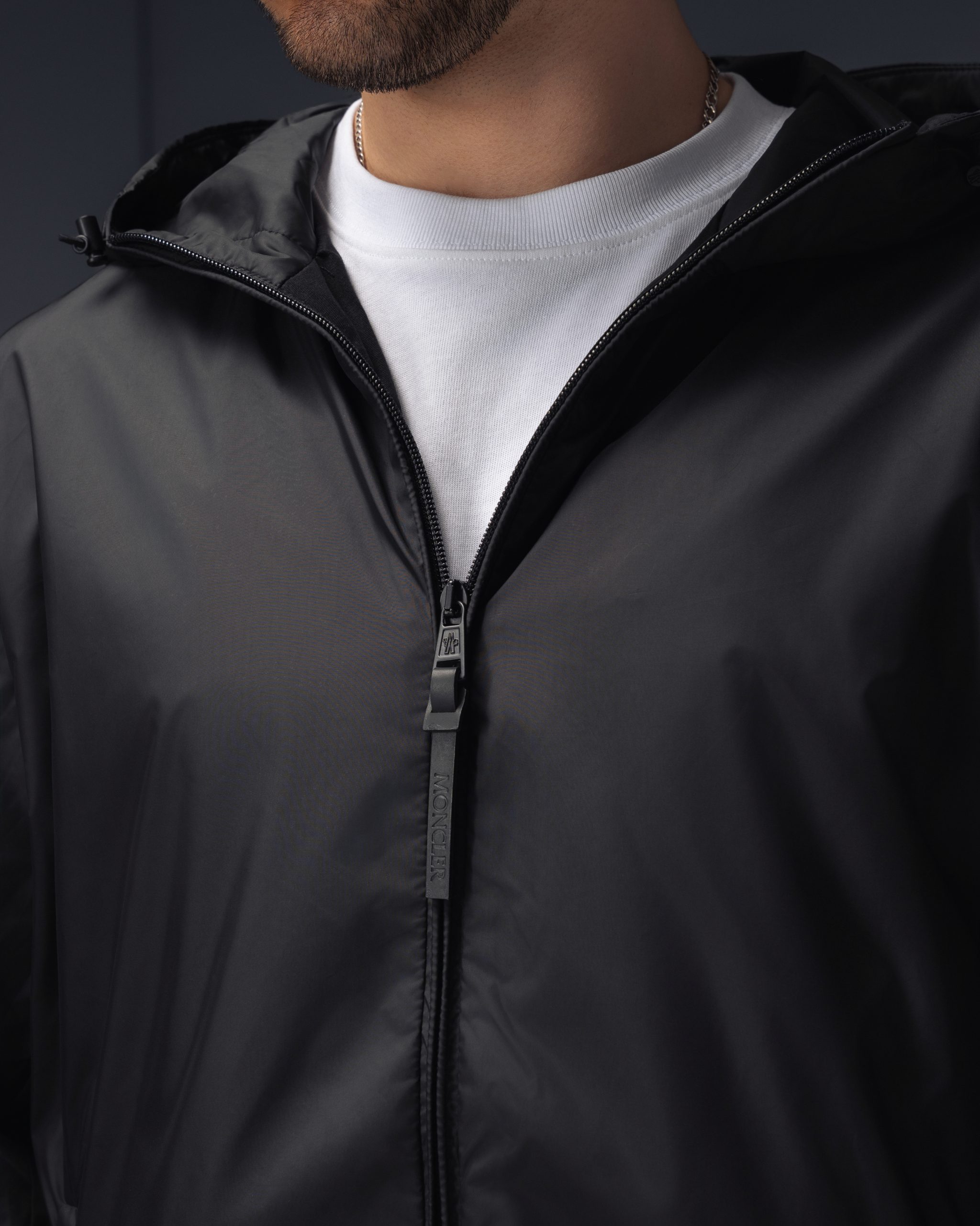 Moncler Black Windbreaker Jacket