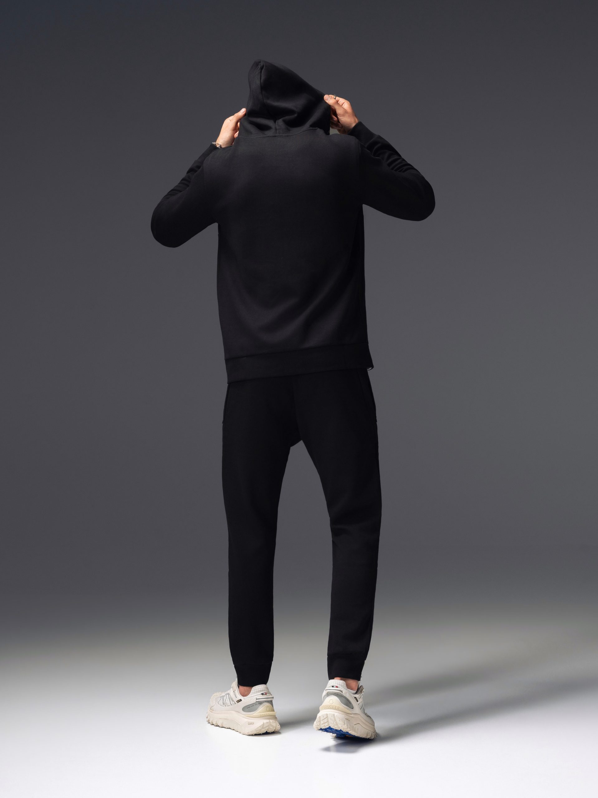 Boss Logo Hooded Black Tracksuit