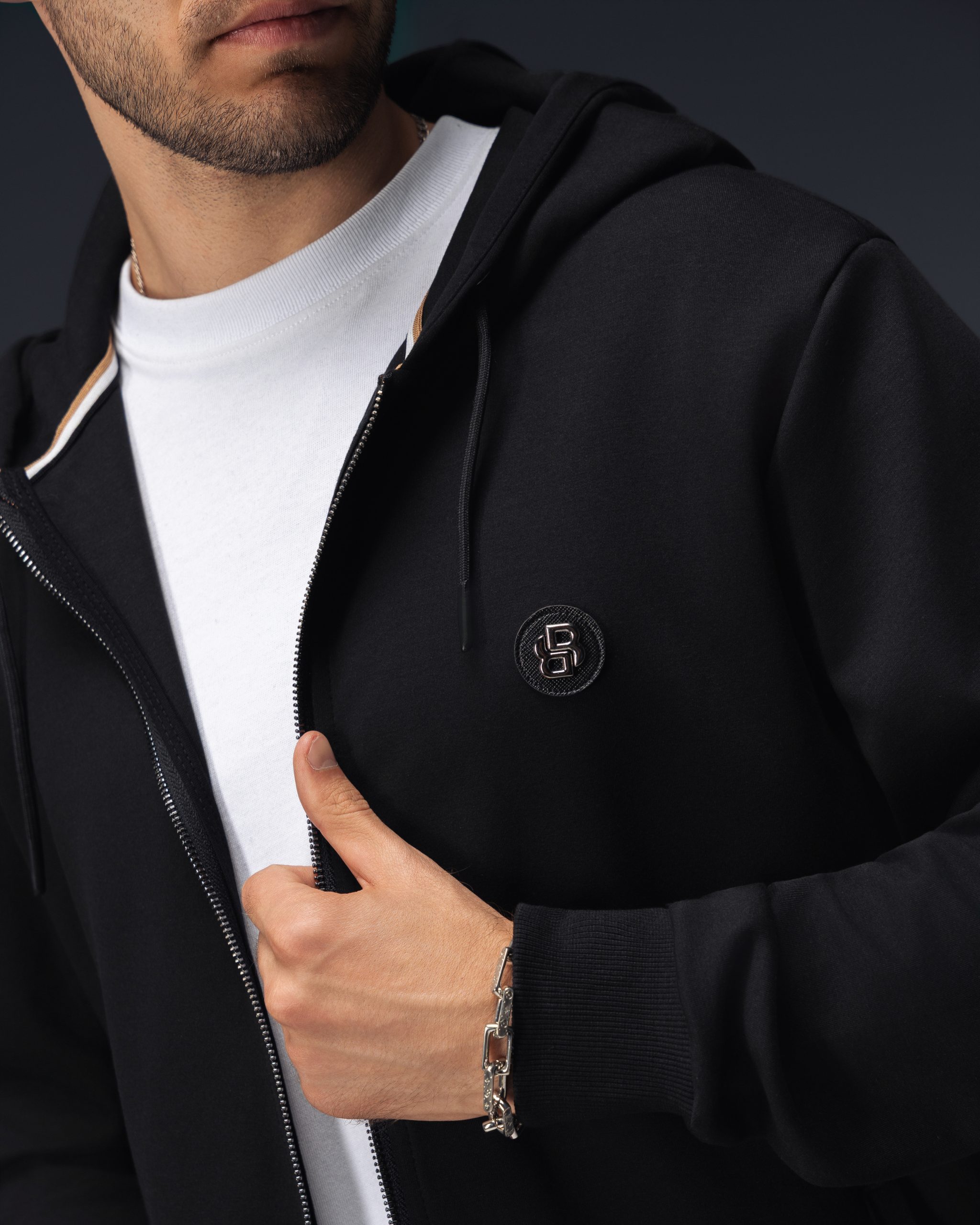 Boss Monogram Logo Black Tracksuit
