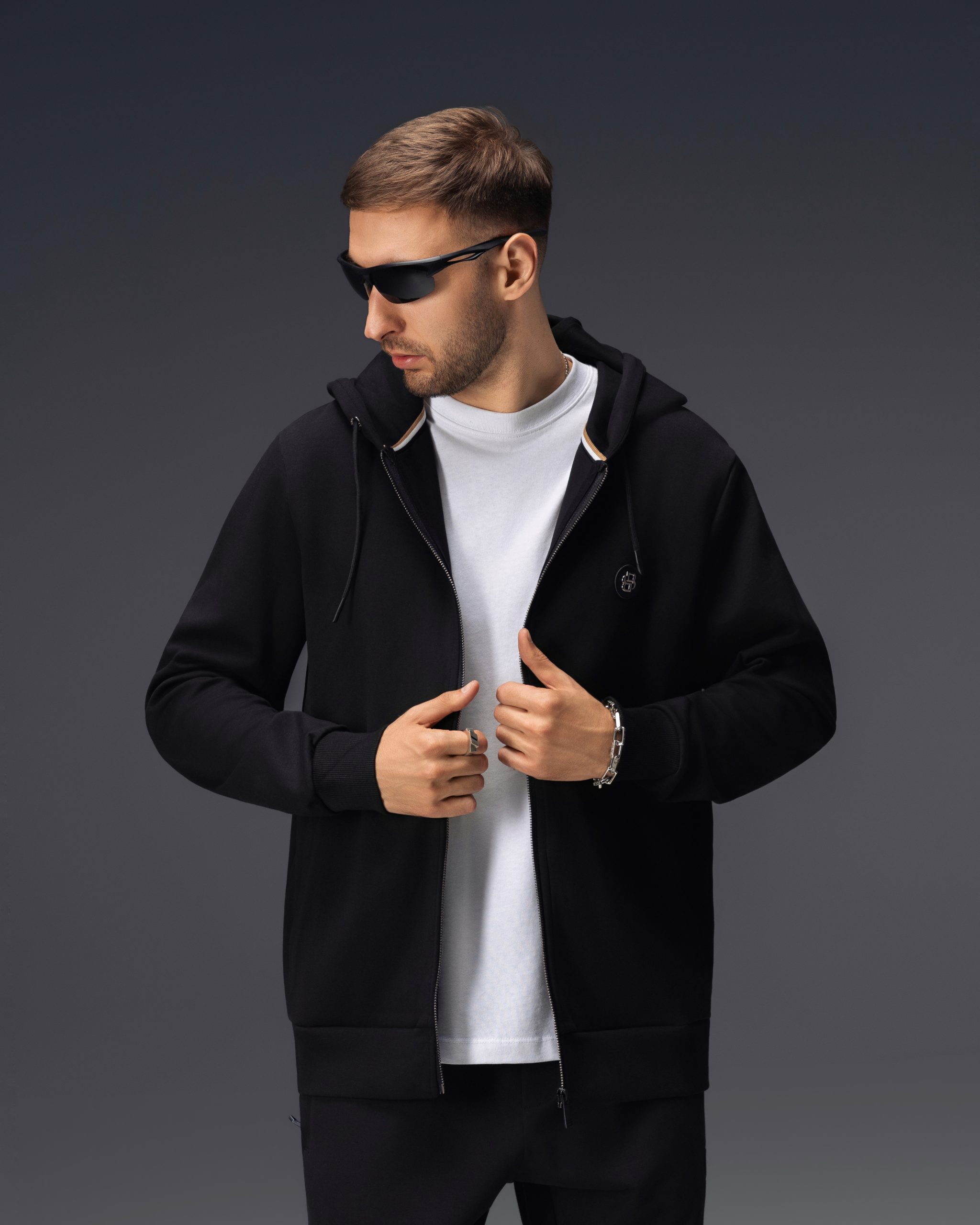 Boss Monogram Logo Black Tracksuit