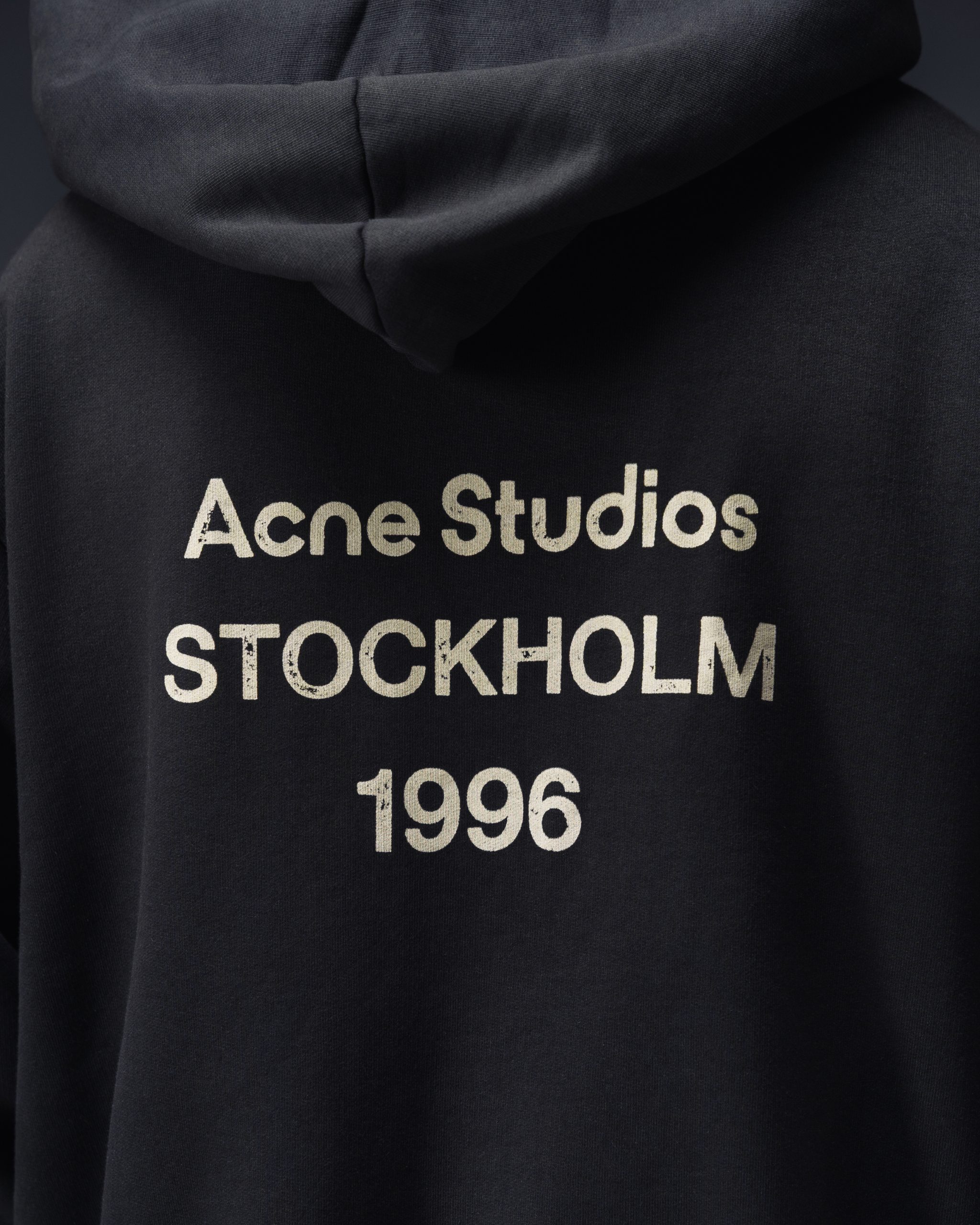 Acne Studios Stockholm 1996 Oversized Black Hoodie