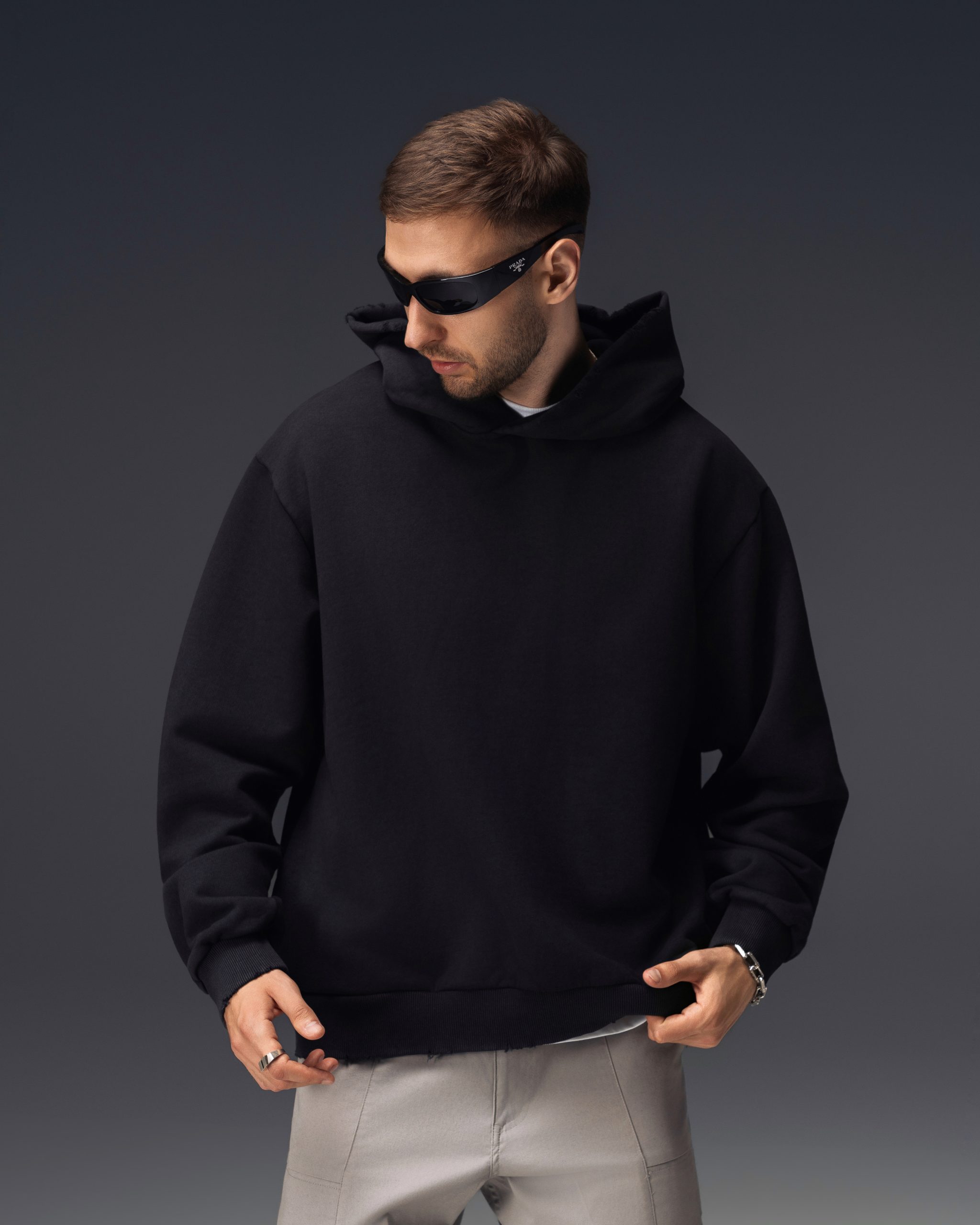 Acne Studios Stockholm 1996 Oversized Black Hoodie