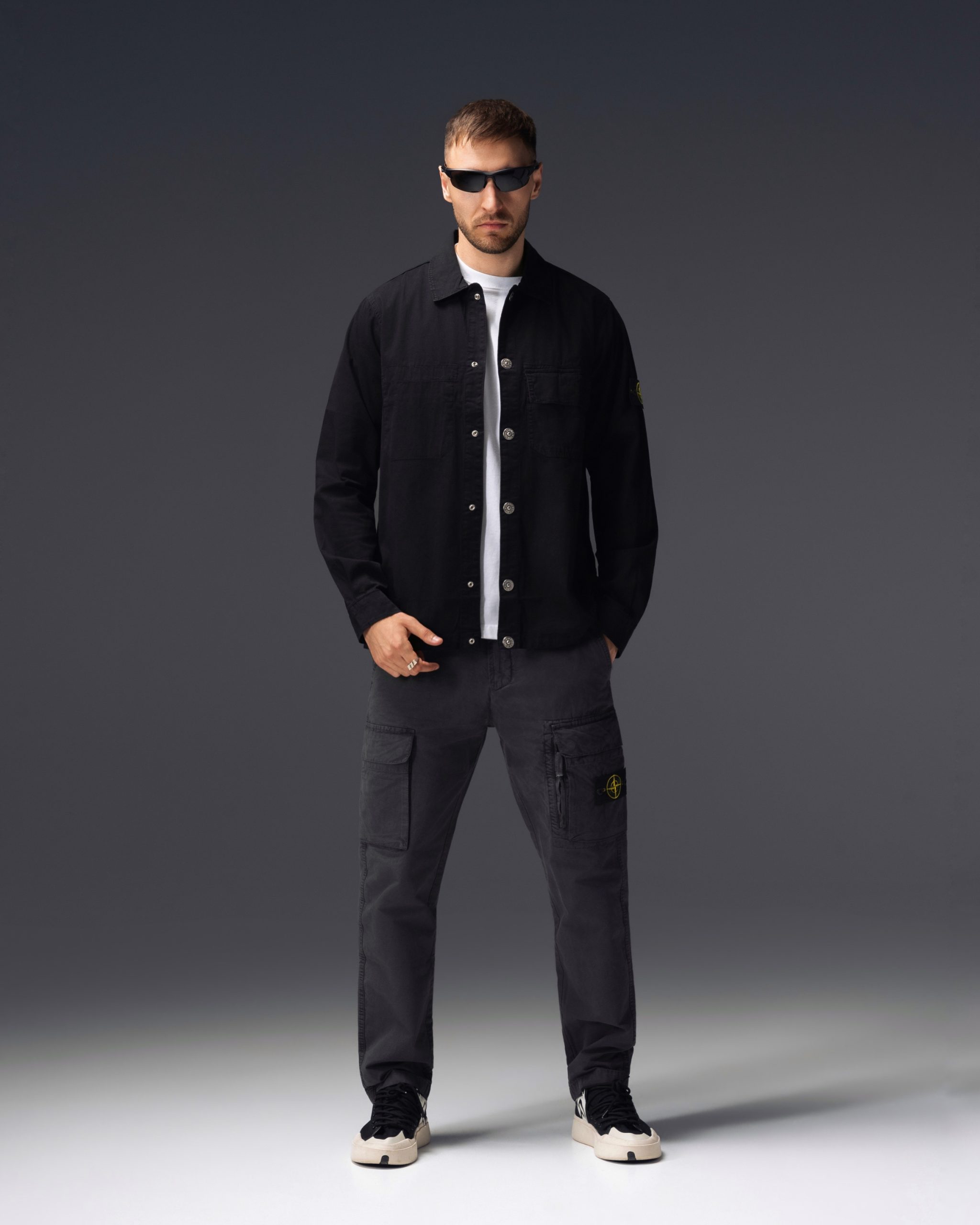 Stone Island Cotton Black Overshirt