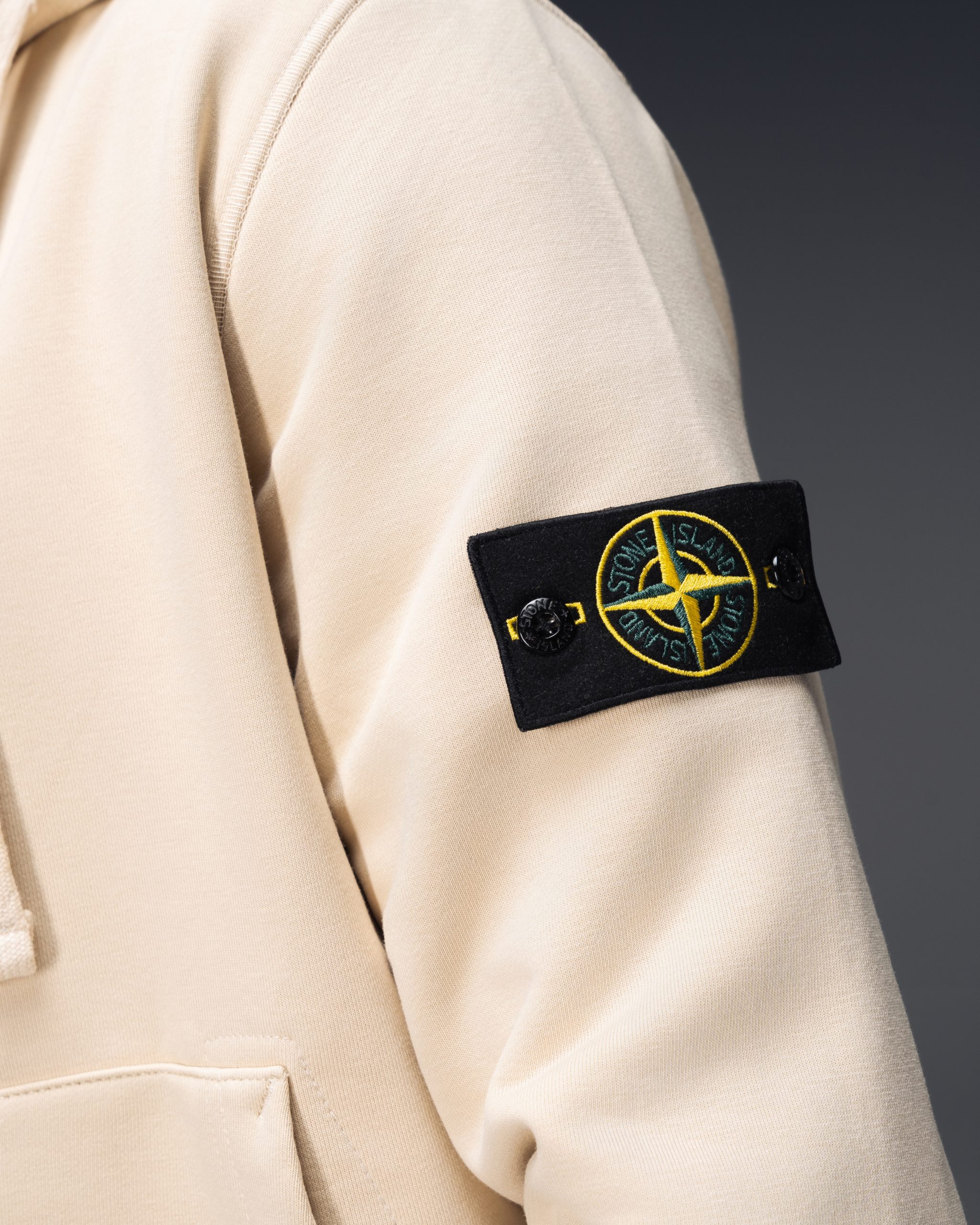 Stone Island Beige Zip Hoodie