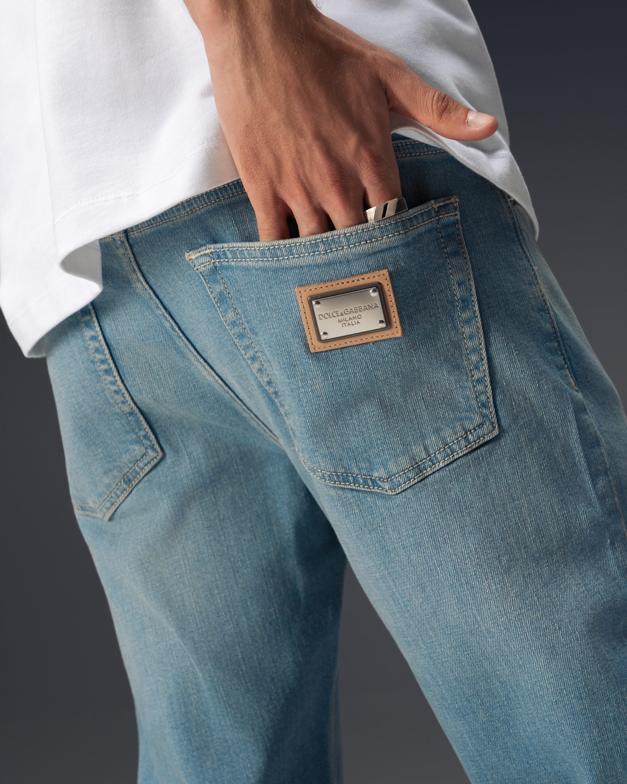 Dolce&Gabbana Light Blue Washed Regular Fit Jeans