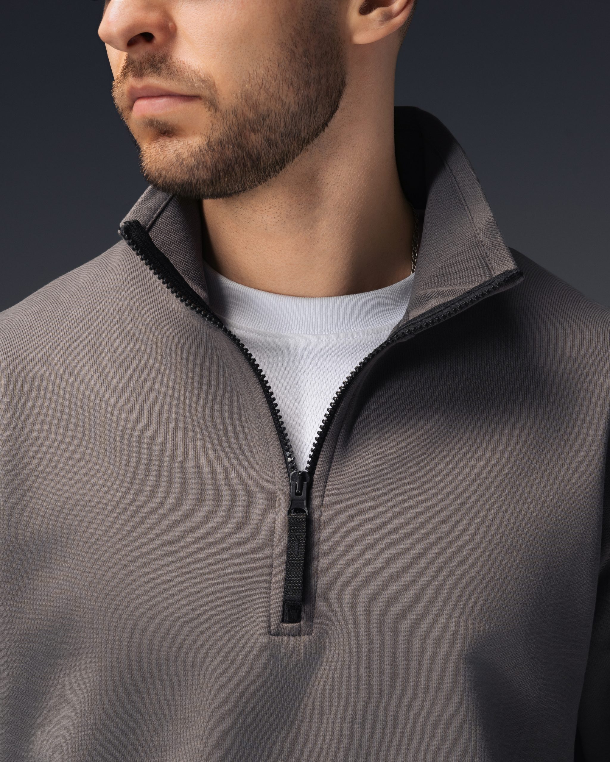 Stone Island Graphite Half-Zip Sweatshirt