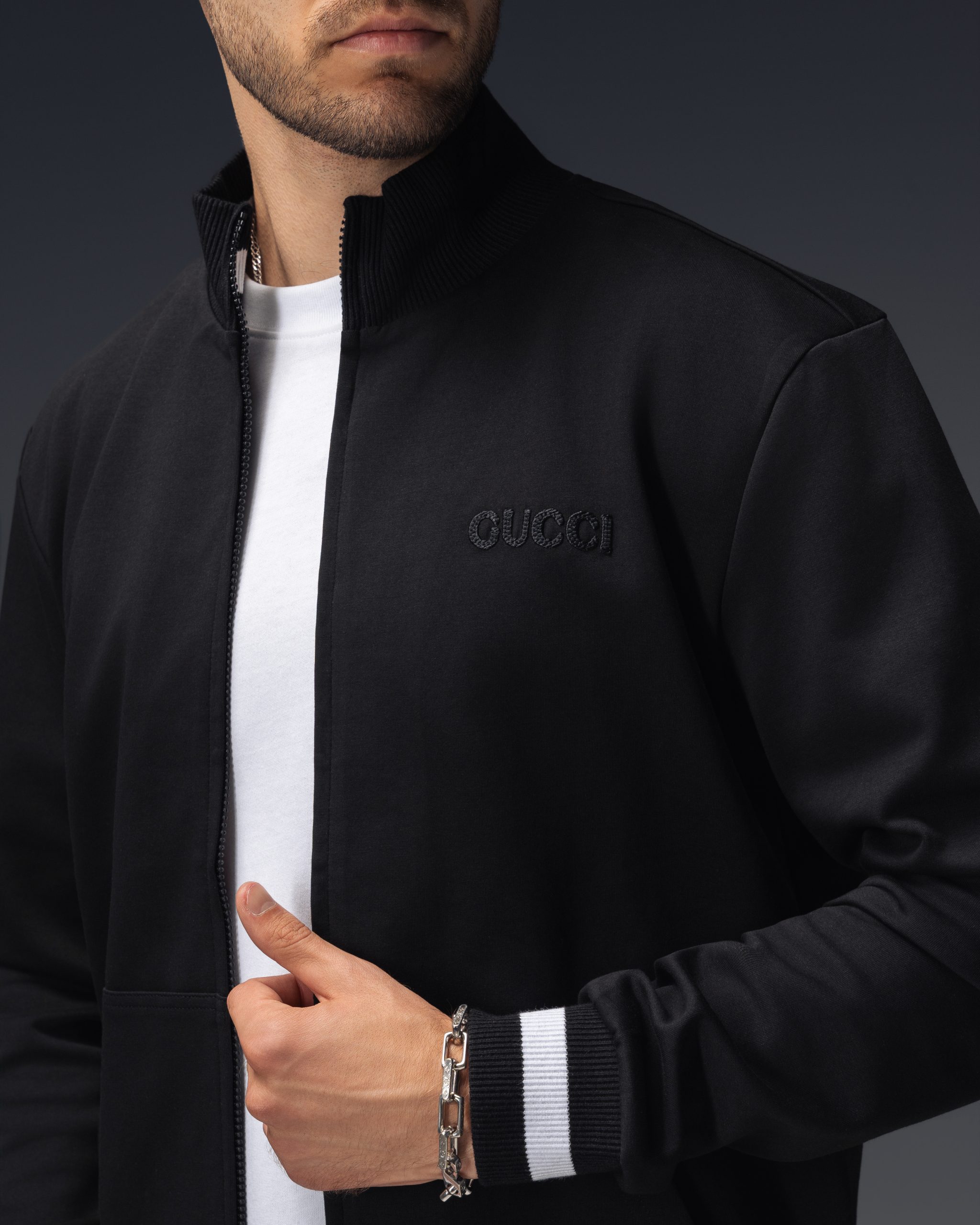 Gucci Black Stripe Tracksuit