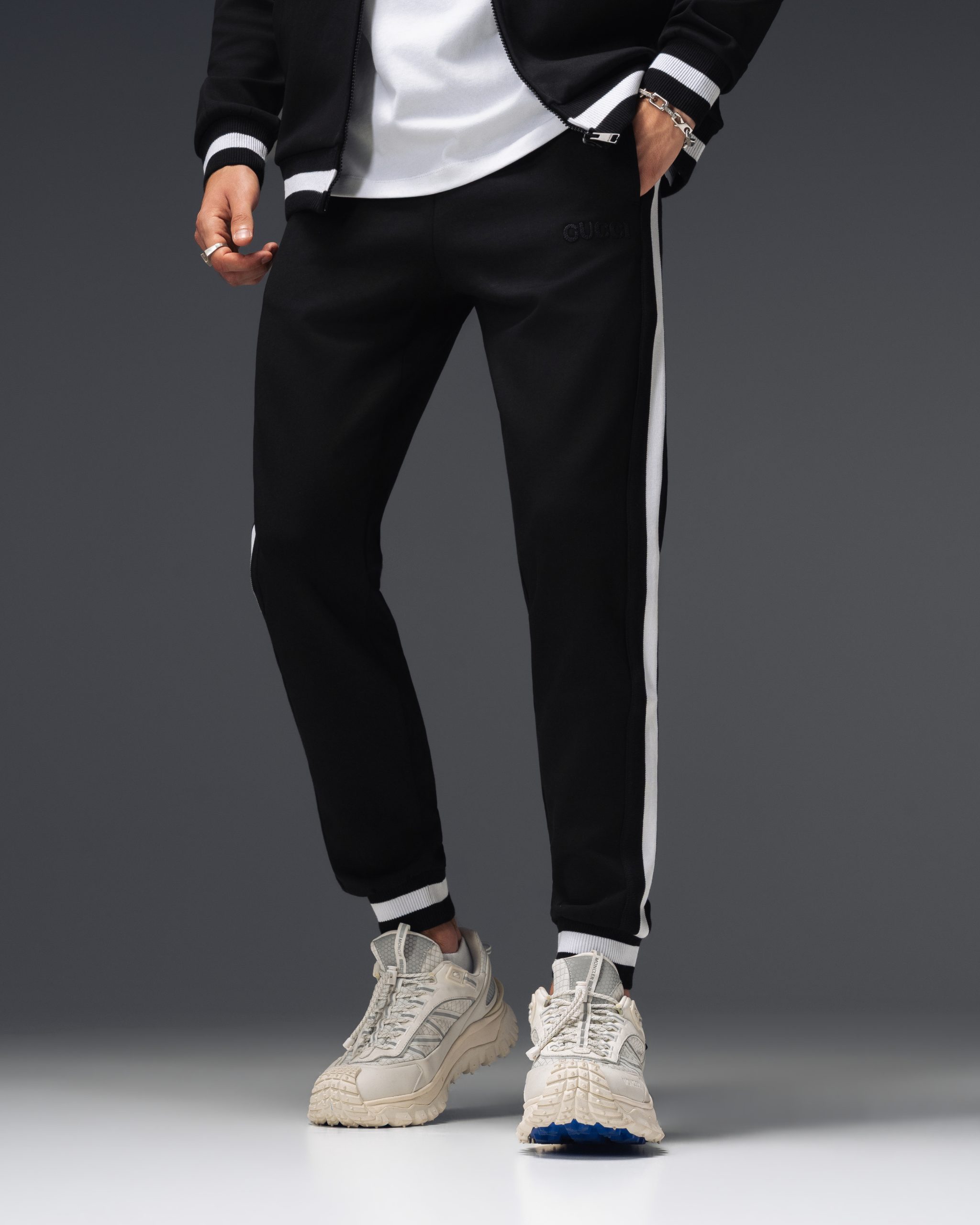 Gucci Black Stripe Tracksuit