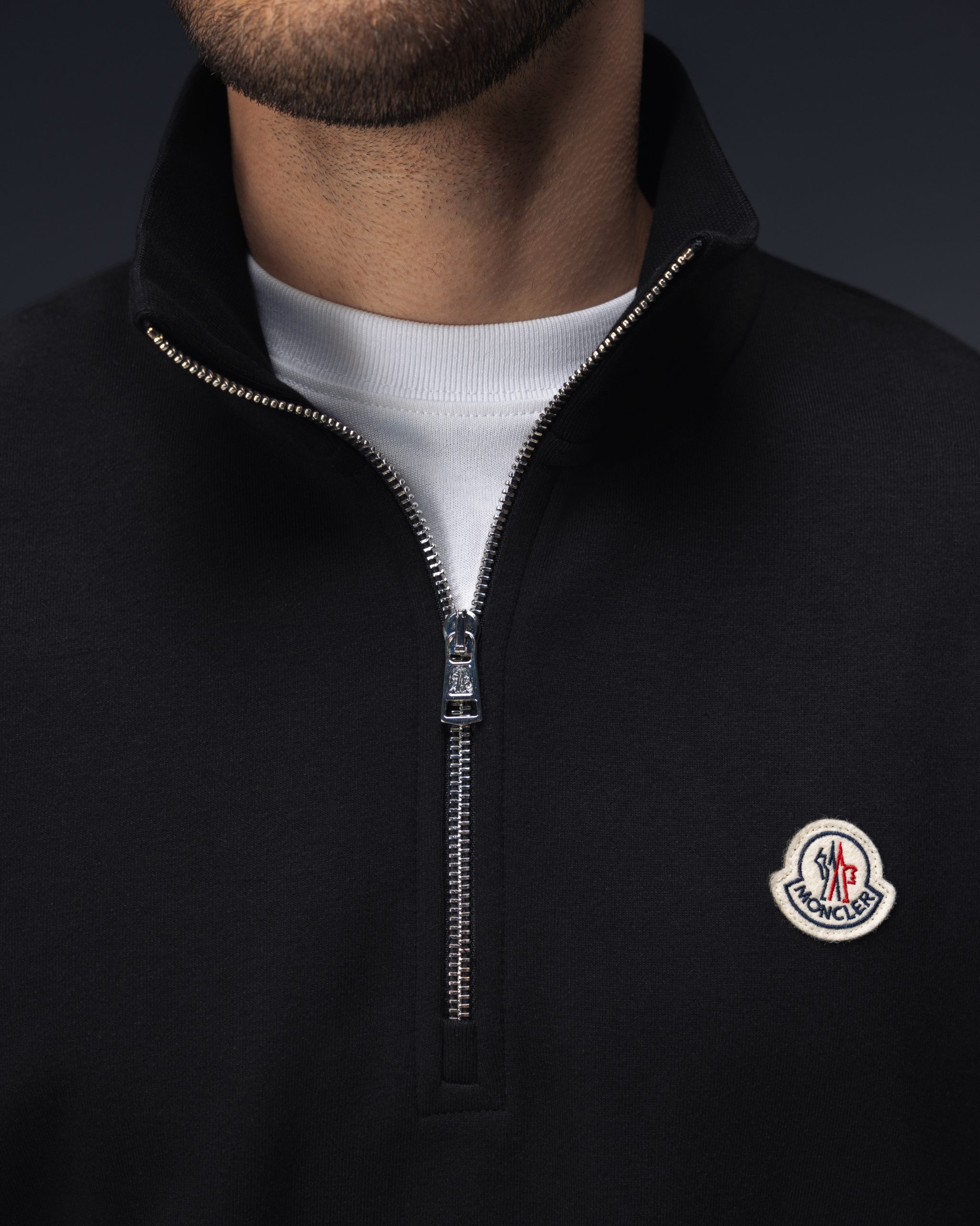 Moncler Black Half-Zip Sweatshirt