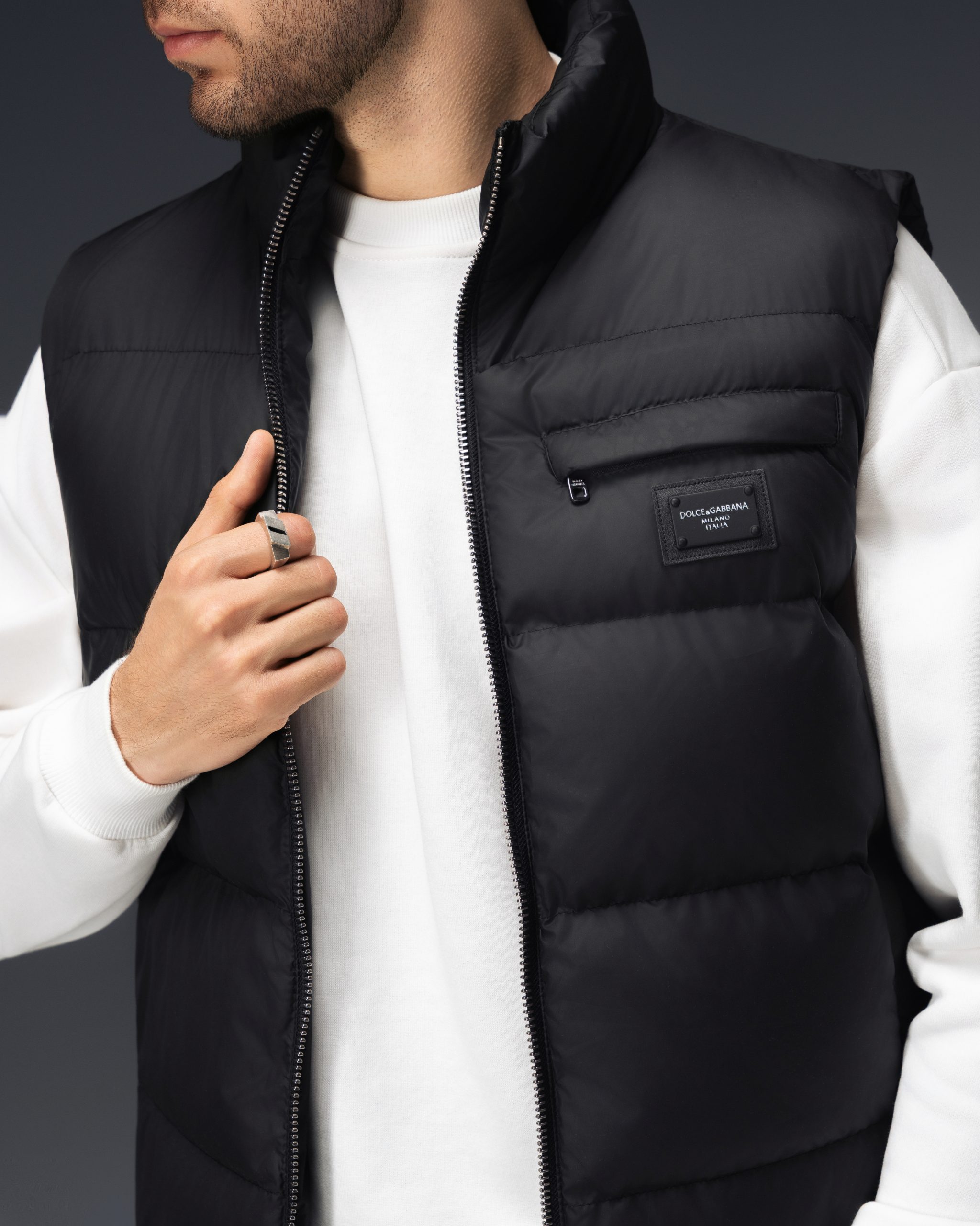 Dolce&Gabbana Black Puffer Vest