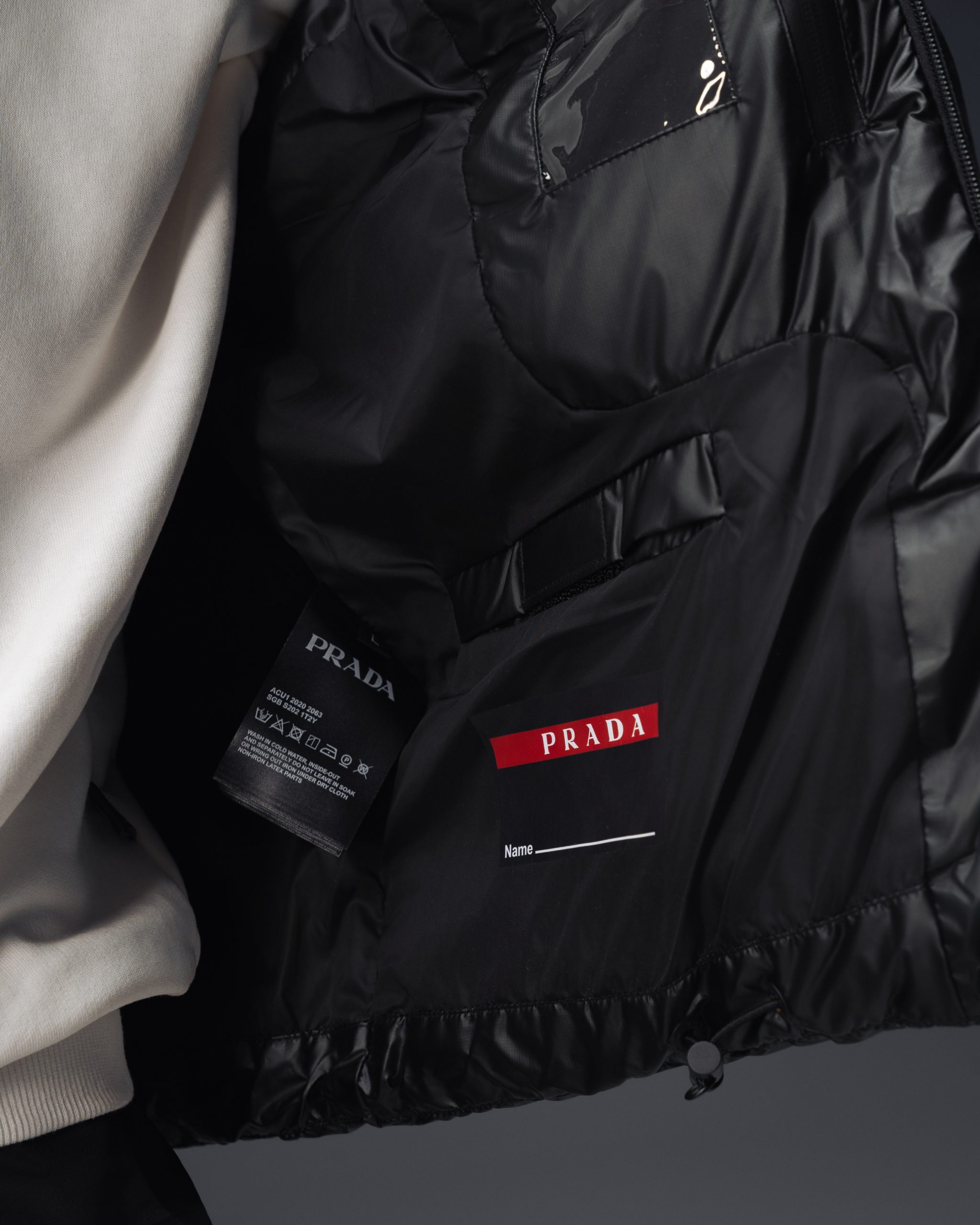 Prada Linea Rossa Black Puffer Vest